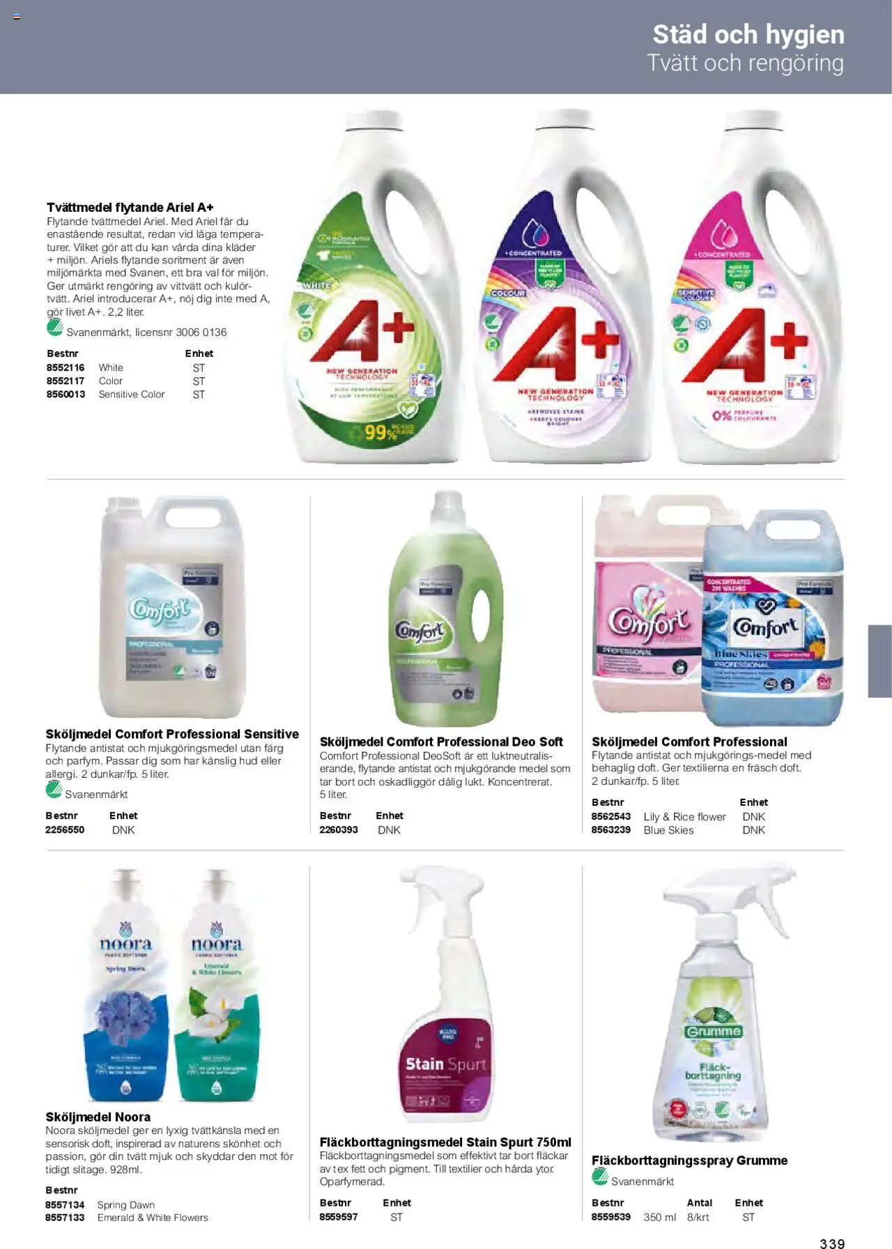 Office Depot reklamblad aktuell från 01.02.2025 | Sida: 341 | Produkter: Tvättmedel, Sköljmedel, Fläckborttagningsmedel, Kläder
