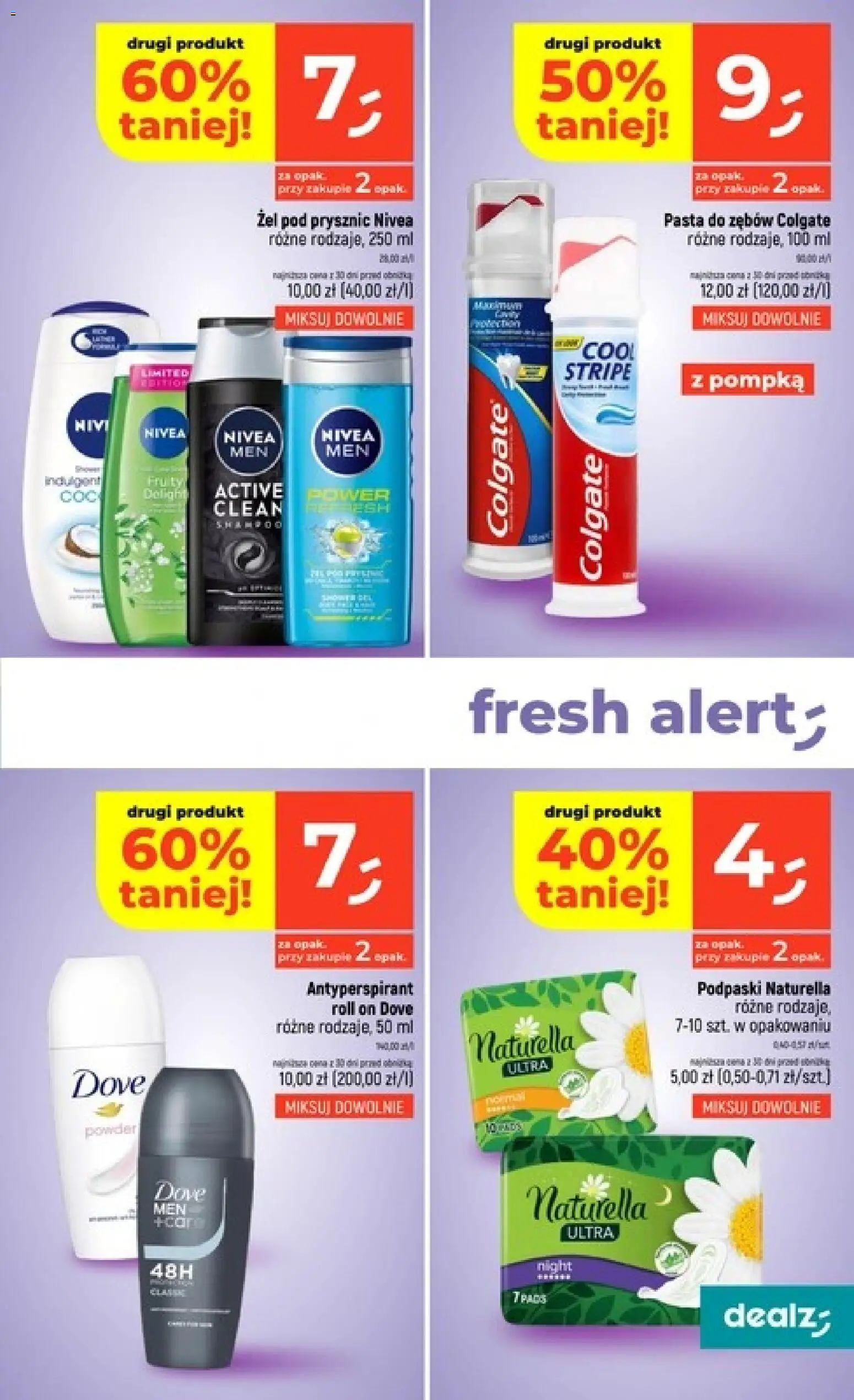 Dealz gazetka od 26.03.2026 | Strona: 43 | Produkty: Podpaski, Prysznic, Żel pod prysznic, Antyperspirant