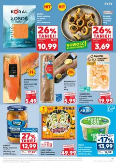 Pogląd oferty "Kaufland gazetka" - ważna od 29.10.2025 | Strona: 41 | Produkty: Karta, Krewetki, Łosoś, Dorsz czarny
