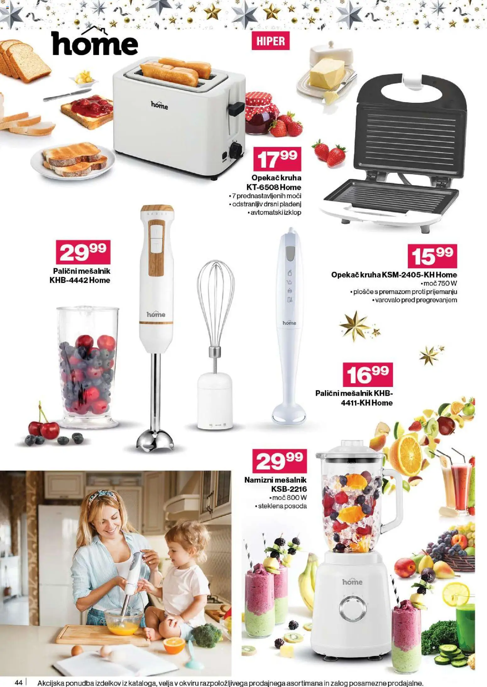 Novi Mercator katalog ponudbe – veljaven od 27.11.2025 | Stran: 46 | Izdelki: Mesalnik, Toaster