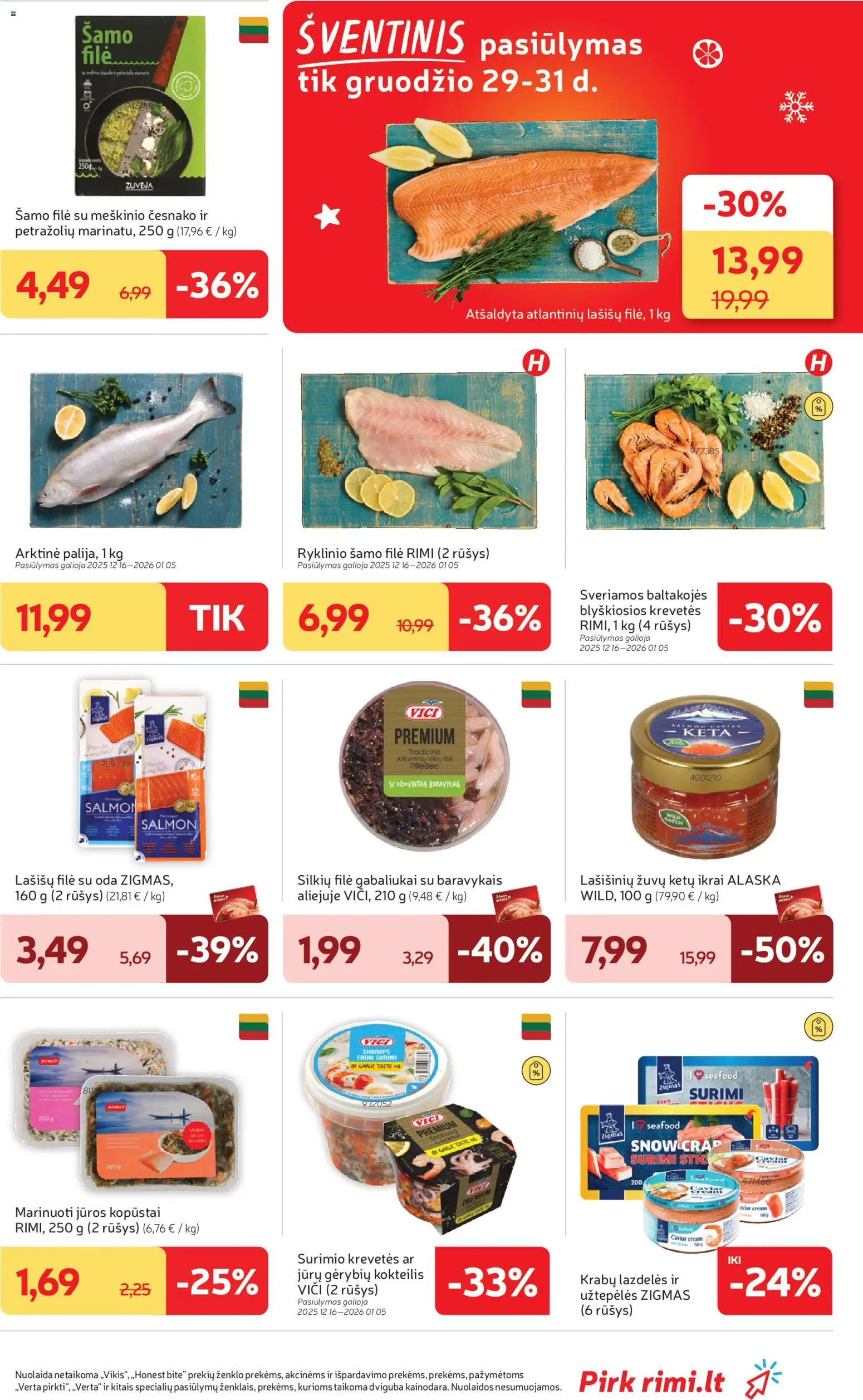 Rimi akcijos nuo 29.12.2025 | Puslapis: 5 | Prekių: Ikrai