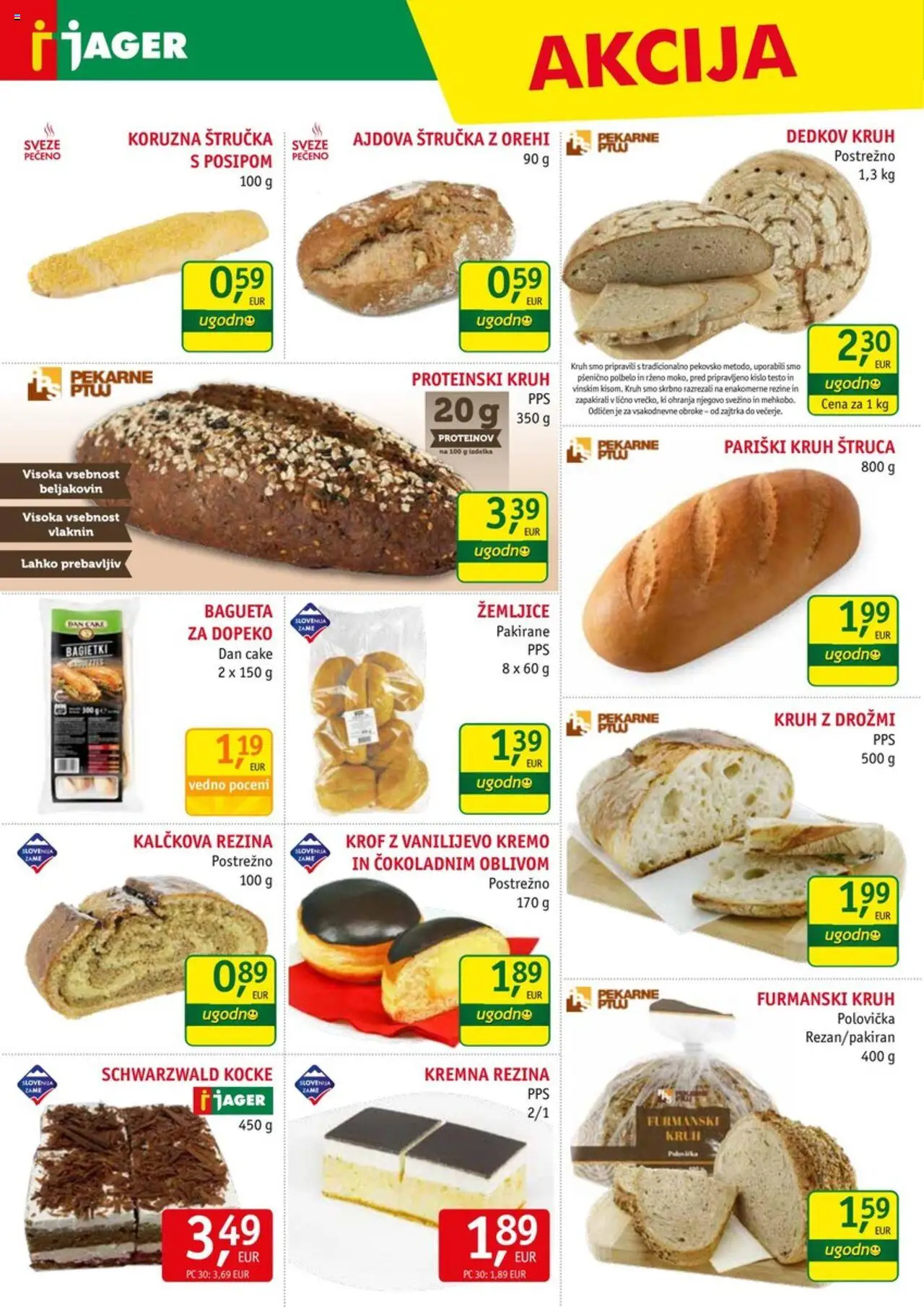 Novi Jager katalog ponudbe – veljaven od 08.10.2025 | Stran: 6 | Izdelki: Štručka, Kruh