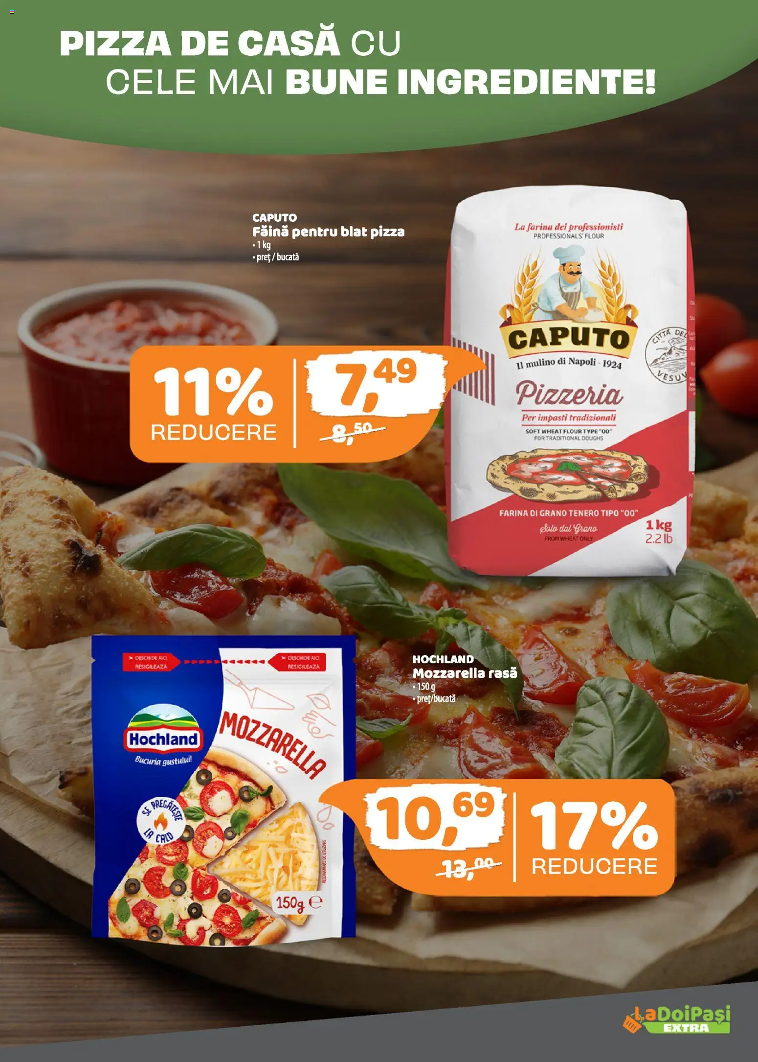 Noul catalog LaDoiPași – valabil de la 16.03.2026 | Pagină: 3 | Produse: Mozzarella, Pizza, Făină