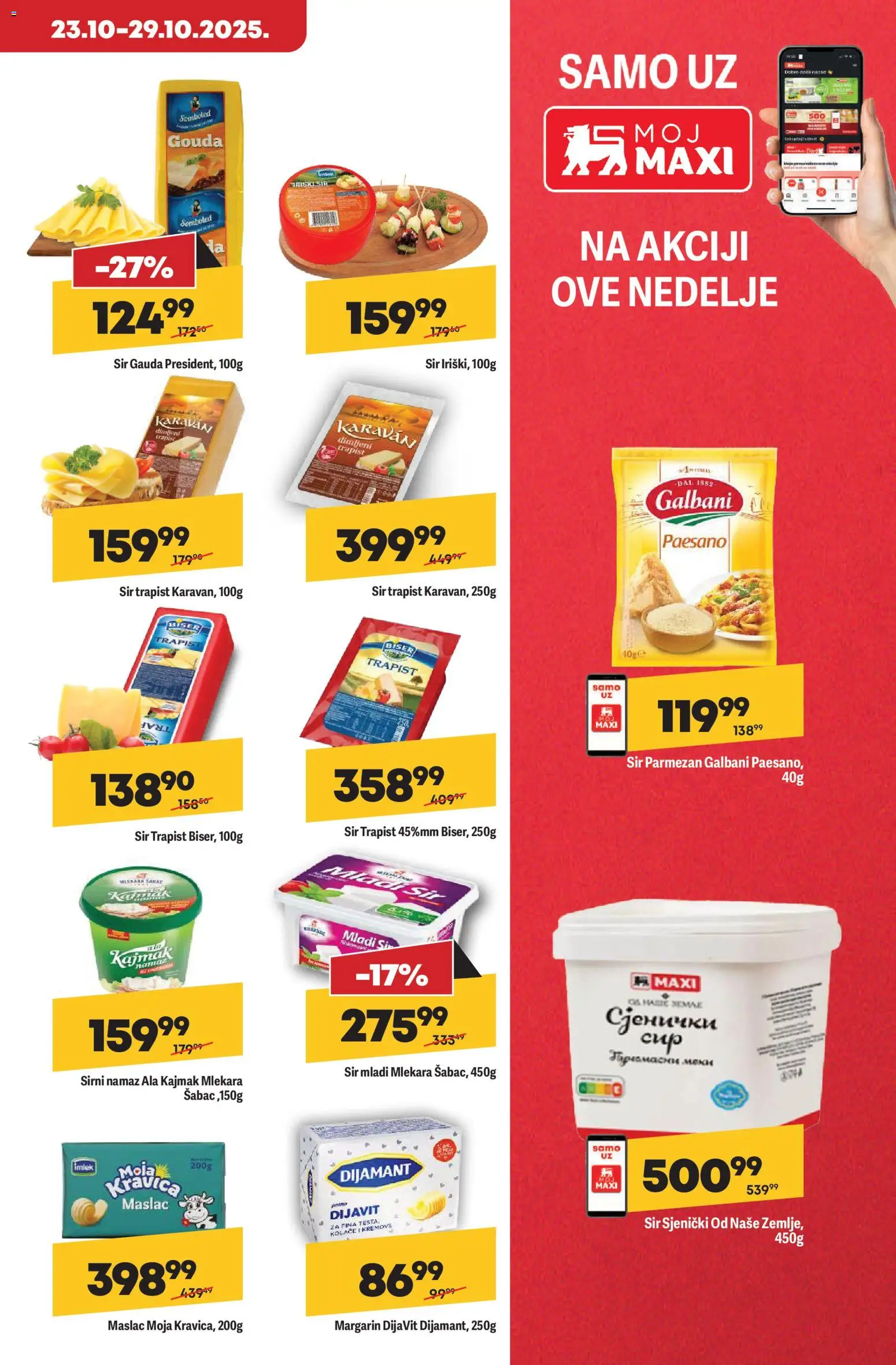Mega Maxi katalog - važi od 23.10.2025 | Strana: 11 | Proizvode: Maslac, Gouda, Margarin, Kajmak