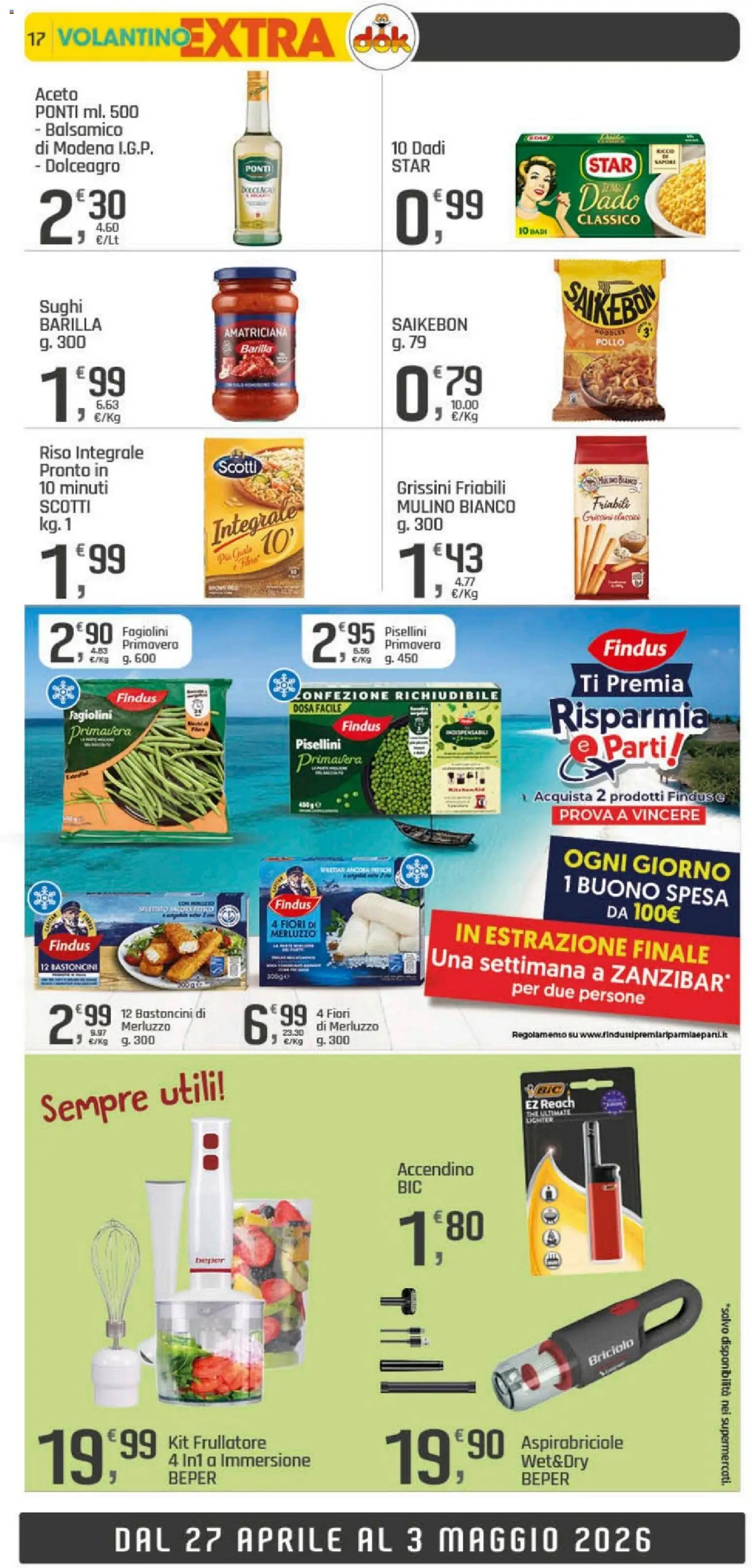 Volantino DOK del 20.04.2026 | Pagina: 17 | Prodotti: Pollo, Frullatore, Merluzzo, Aceto