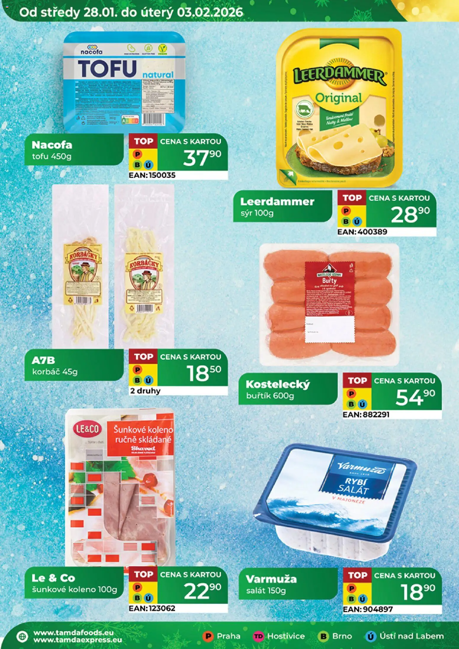 Tamda Foods leták od 28.01.2026 | Strana: 50 | Produkty: Sýr, Salát, Tofu, Leerdammer