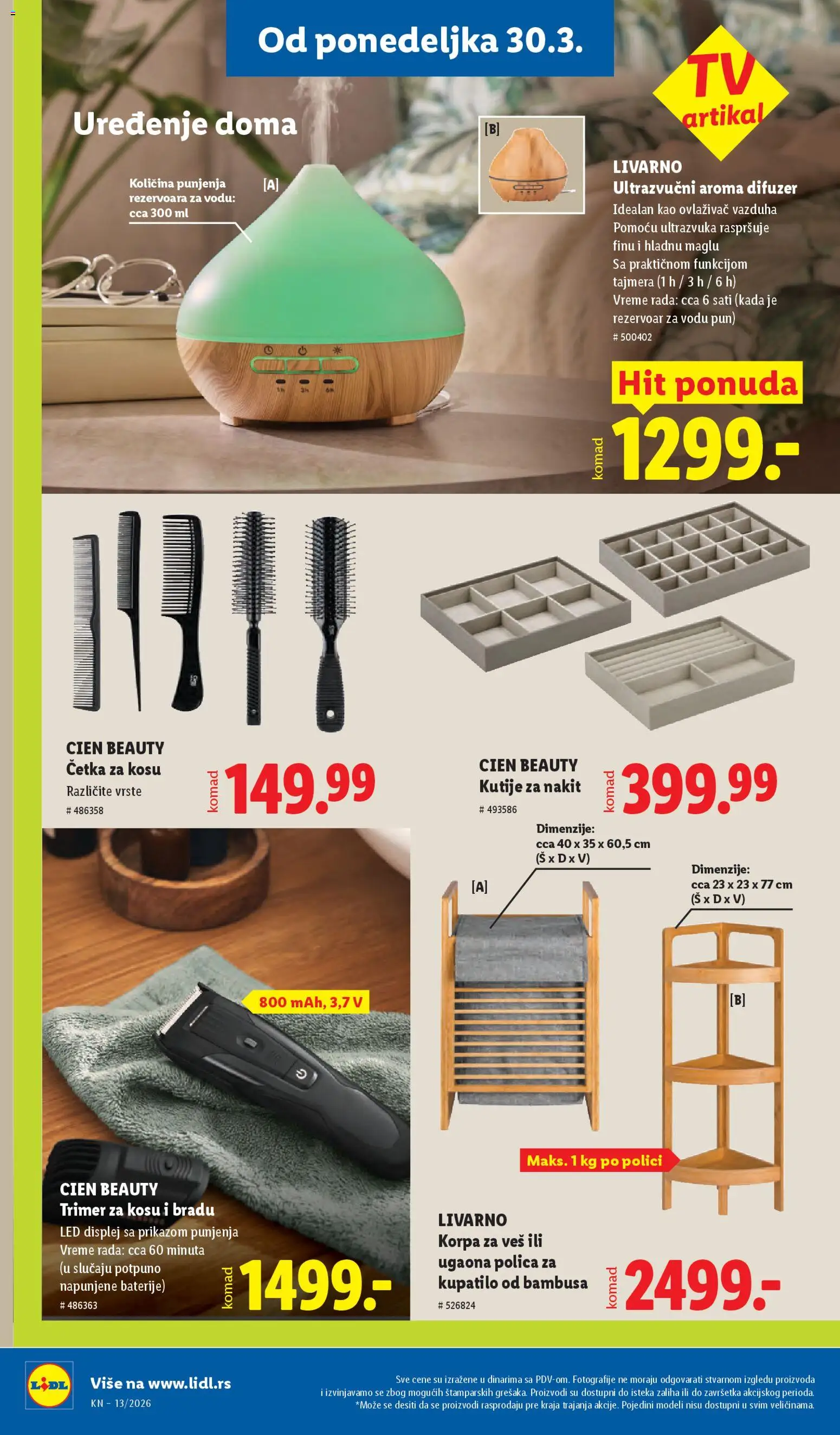 Lidl katalog - važi od 26.03.2026 | Strana: 70 | Proizvode: Polica, Četka, Korpa za veš, Baterije