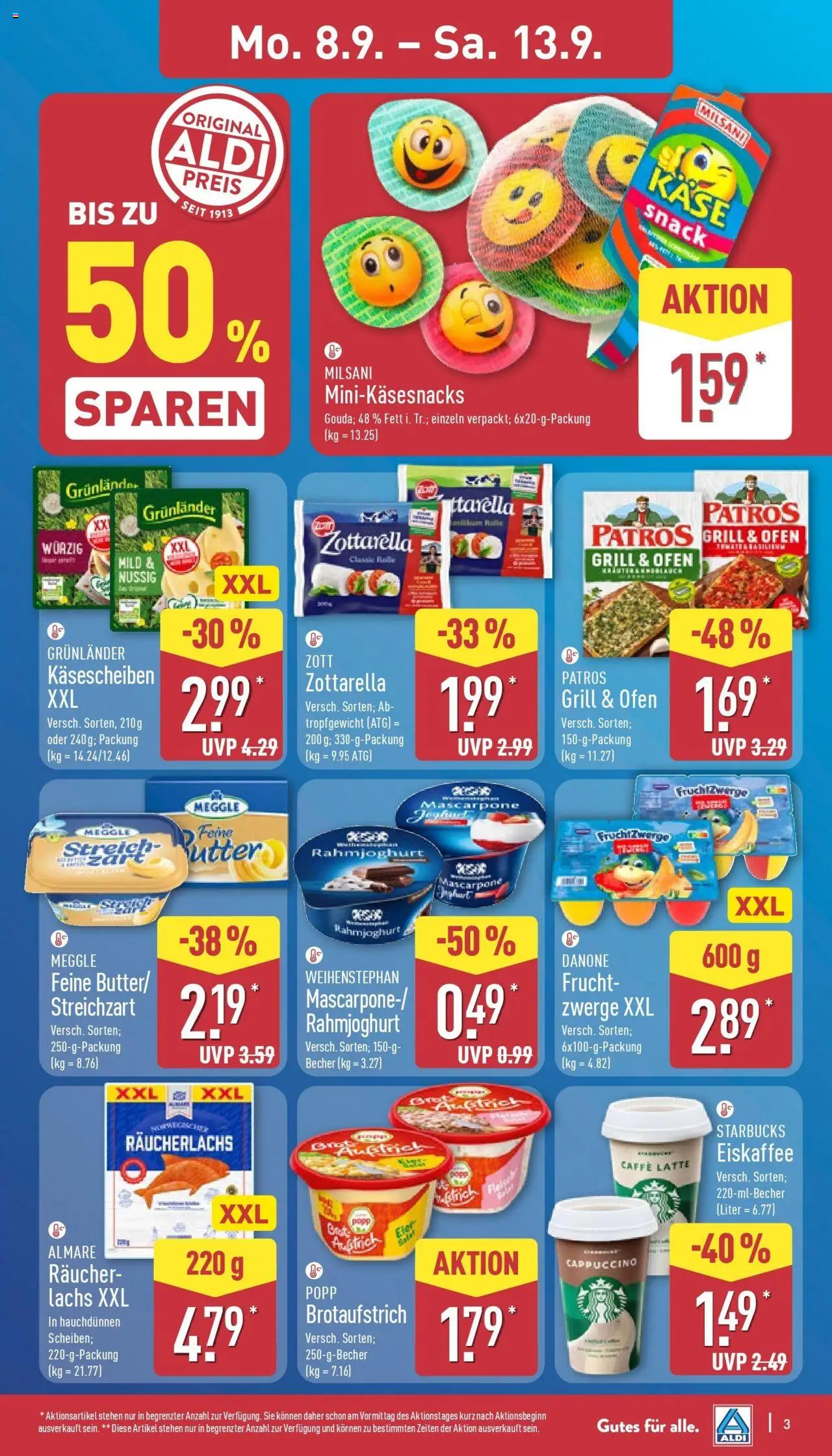 Aldi Prospekt Hildburghausen – gültig ab 07.09.2025 | Seite: 7 | Produkte: Grill, Käse, Fruchtzwerge, Patros