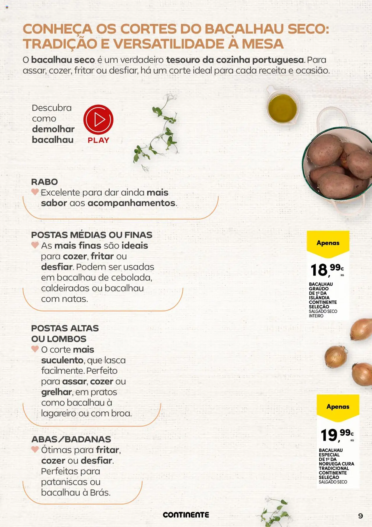 Continente - Frescos: O outono vem cheio de sabor │ válido de 21.10.2025 | Página: 9 | Produtos: Bacalhau, Pratos, Mesa