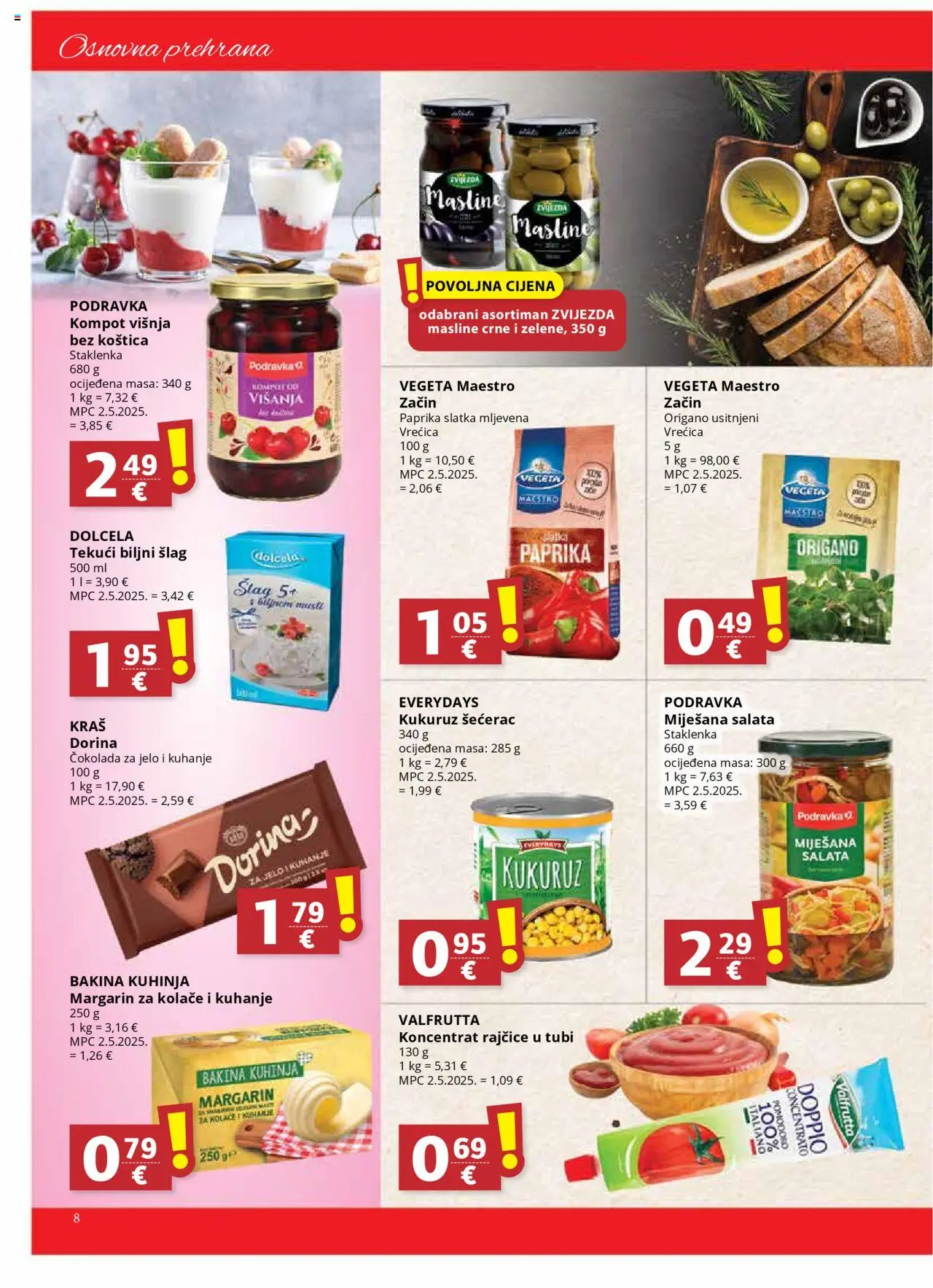 Djelo katalog | vrijedi od 08.10.2025 | Stranica: 8 | Proizvodi: Dorina, Podravka, Rajčice, Kompot