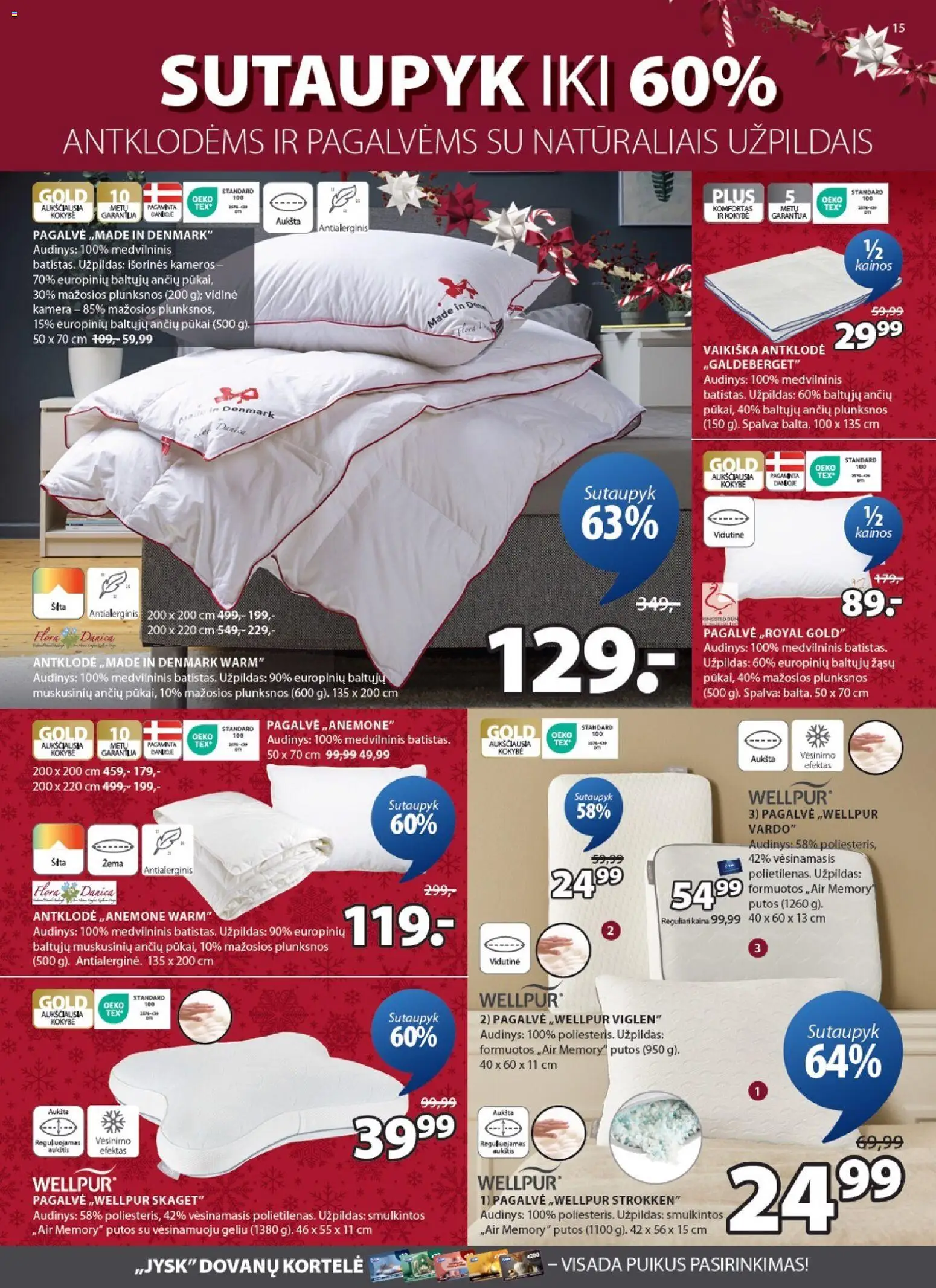 JYSK akcijos nuo 16.12.2025 | Puslapis: 15 | Prekių: Pagalvė, Antklodė, Kamera