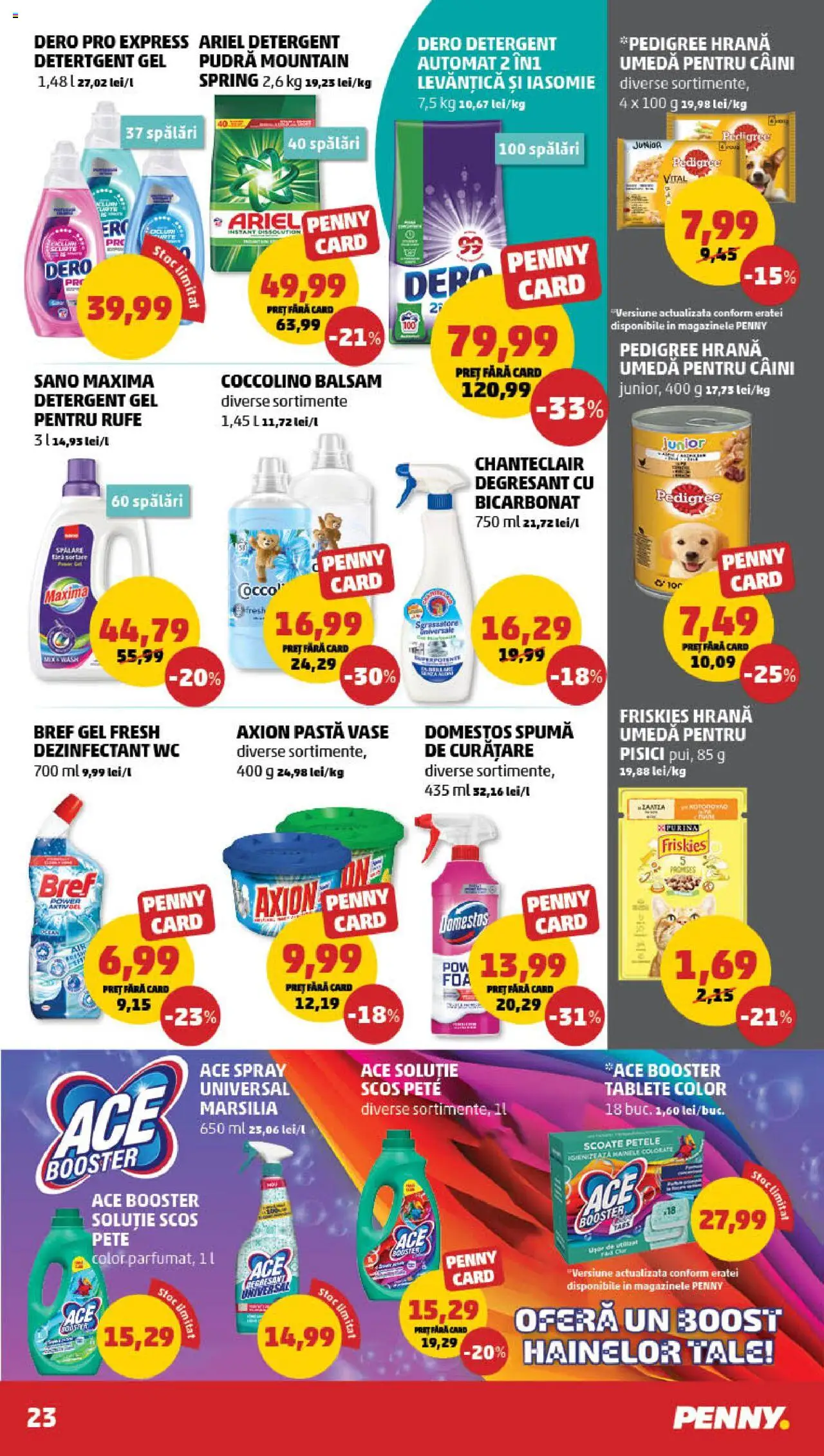 Catalog PENNY – valabil de la 13.08.2025 | Pagină: 23 | Produse: Kedi Ödül Oyuncakları, Hacıyatmaz Kedi Oyuncağı, Pudră, Balsam
