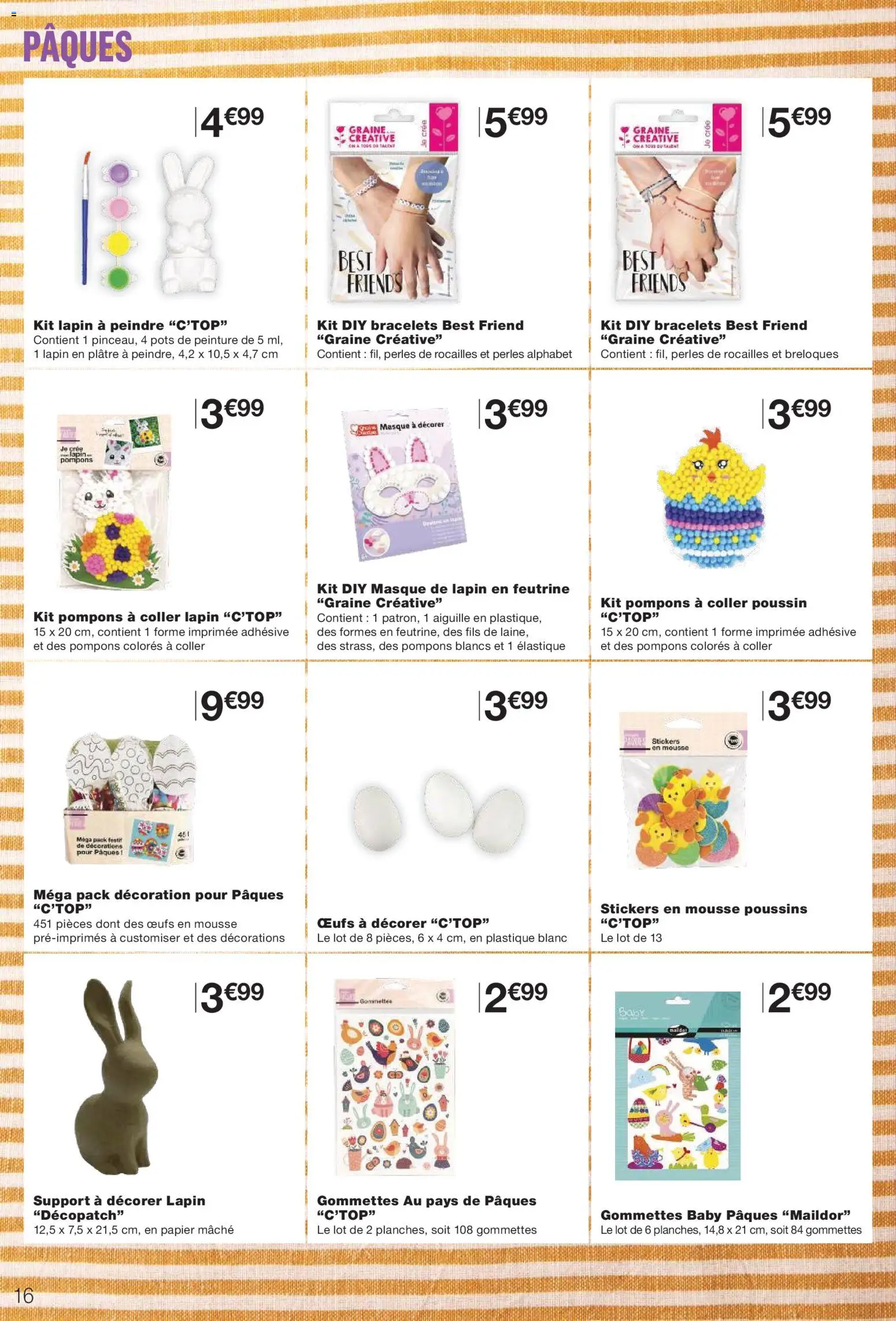 {H1} | Page: 16 | Produits: Mâche, Lapin, Masque, Œufs