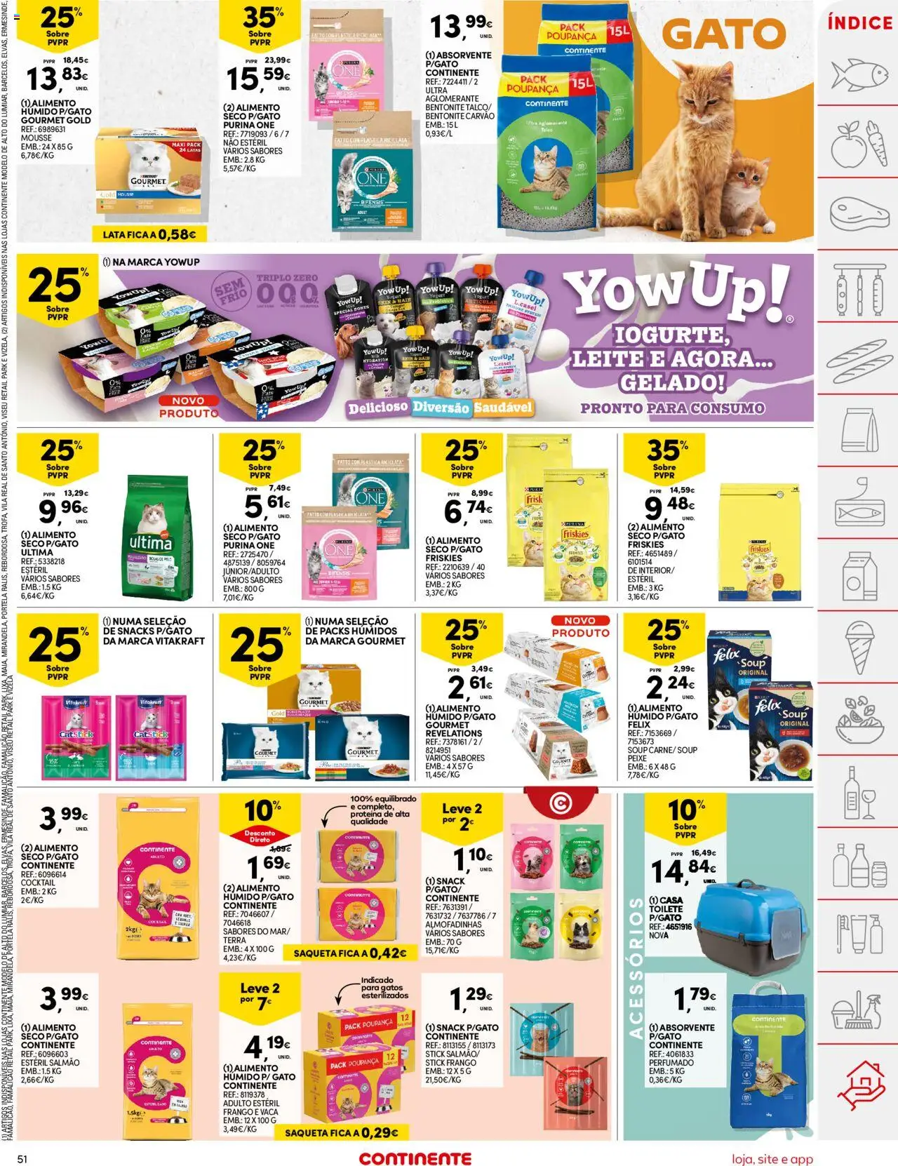 Continente folheto │ válido de 22.07.2025 | Página: 51 | Produtos: Frango, Salmão, Gelado, Leite