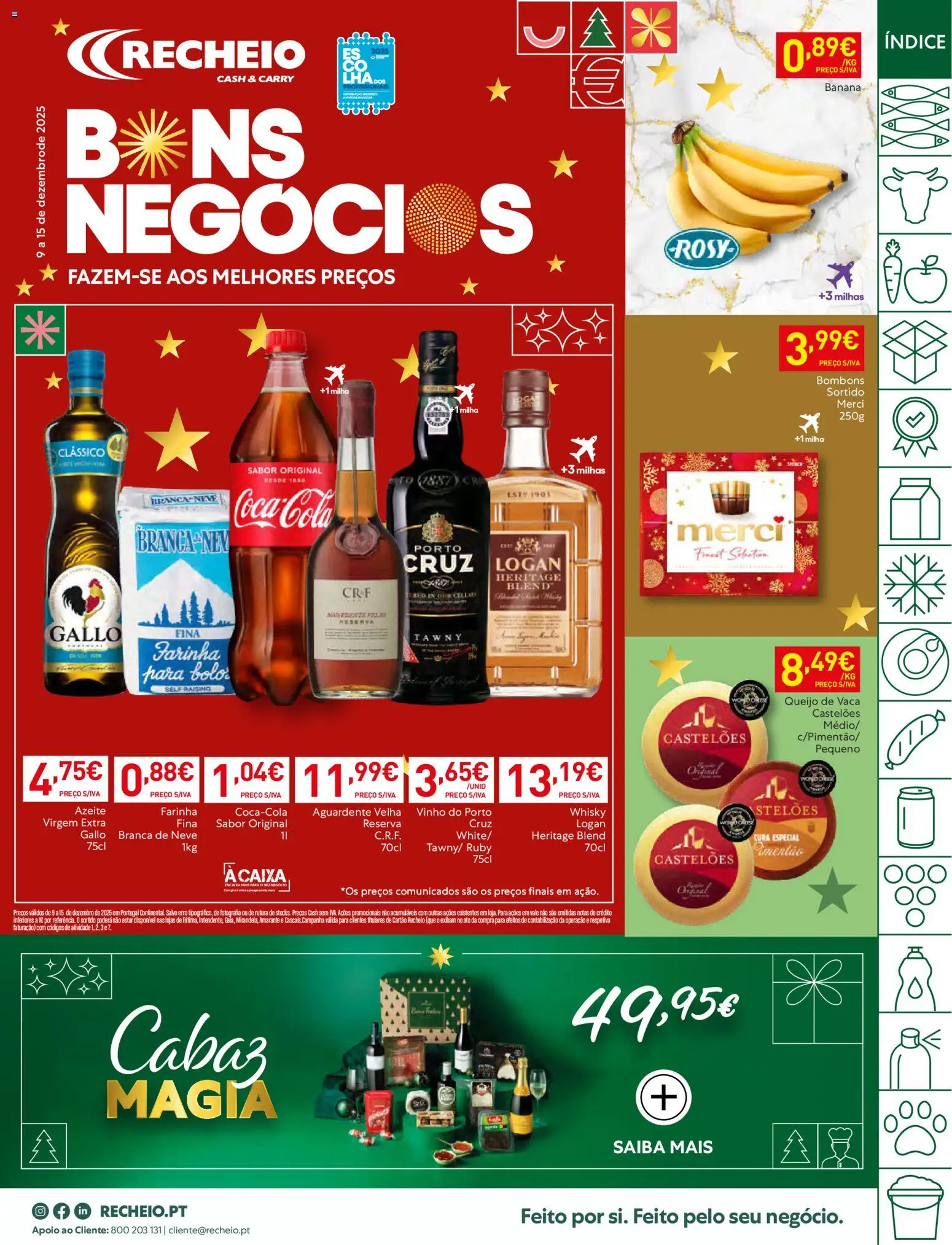 Recheio folheto │ válido de 09.12.2025 | Página: 1 | Produtos: Banana, Bolo, Queijo, Vinho