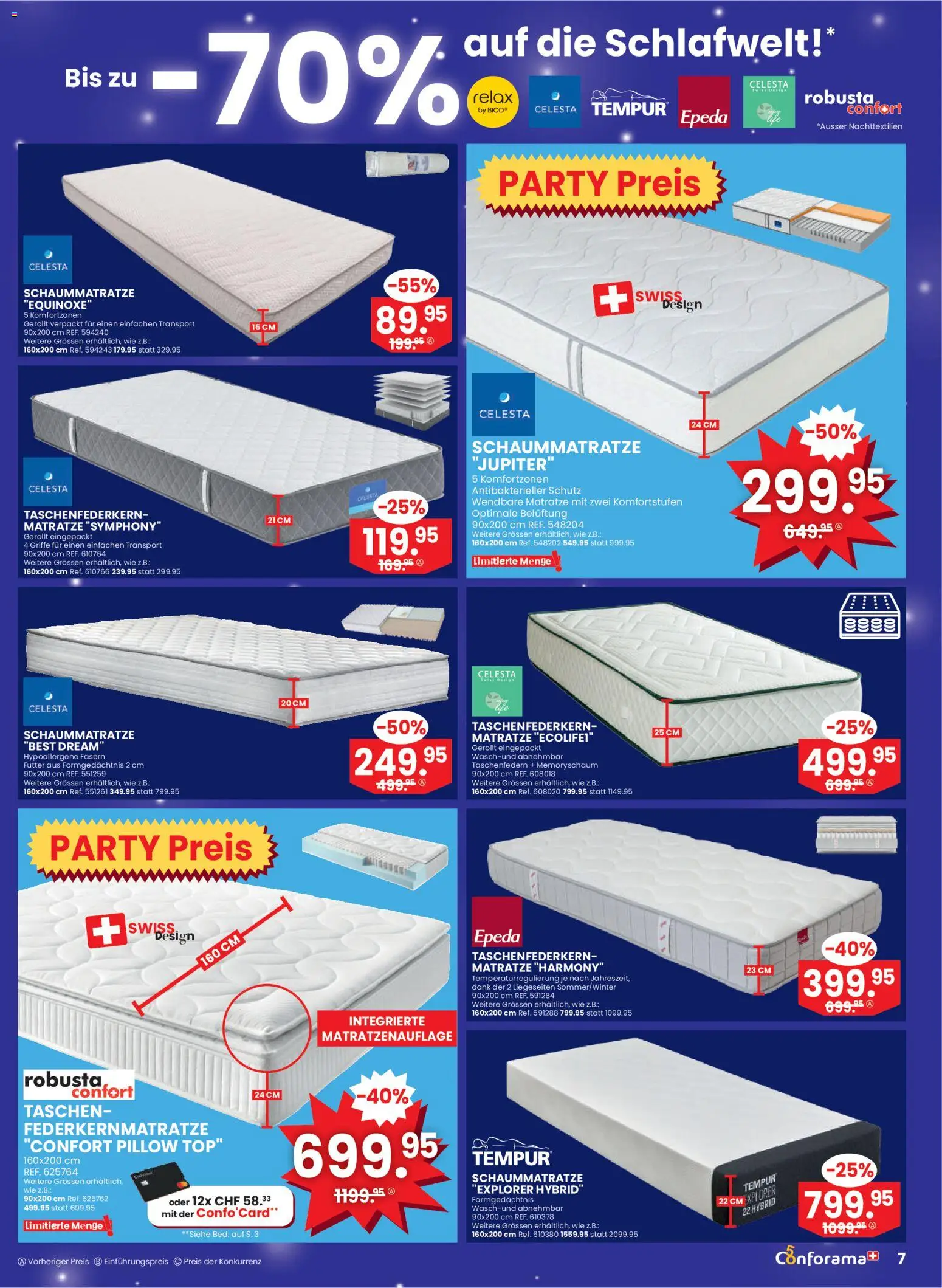 Conforama aktionen – gültig ab 11.03.2026 | Seite: 7 | Produkte: Matratze, Top