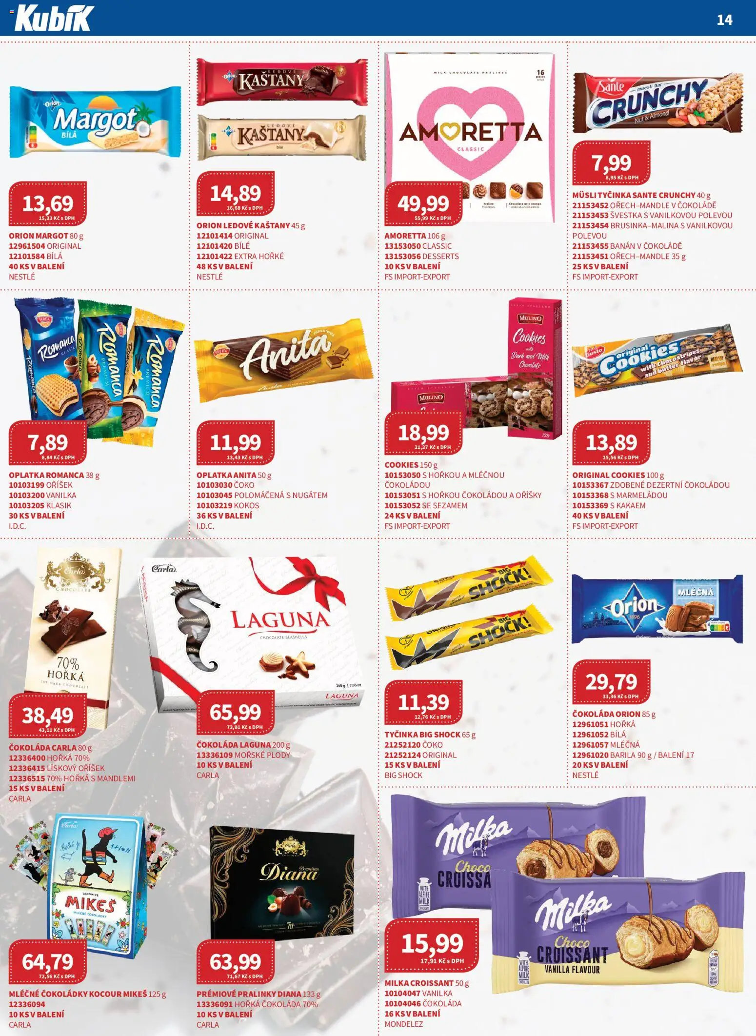 Kubík leták - Velkoobchod 11/2025 od 01.11.2025 | Strana: 14 | Produkty: Milka, Banán, Oříšky, Kokos