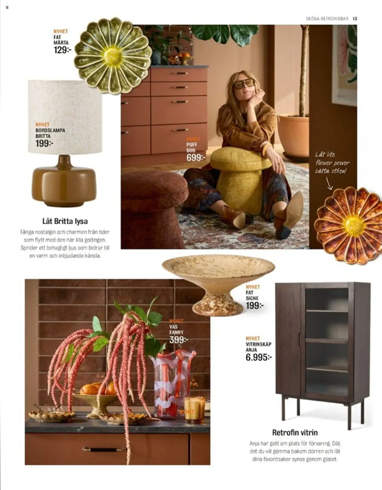 Mio reklamblad aktuell från 01.09.2025 | Sida: 13 | Produkter: Bordslampa, Puff, Vitrinskåp, Ljus