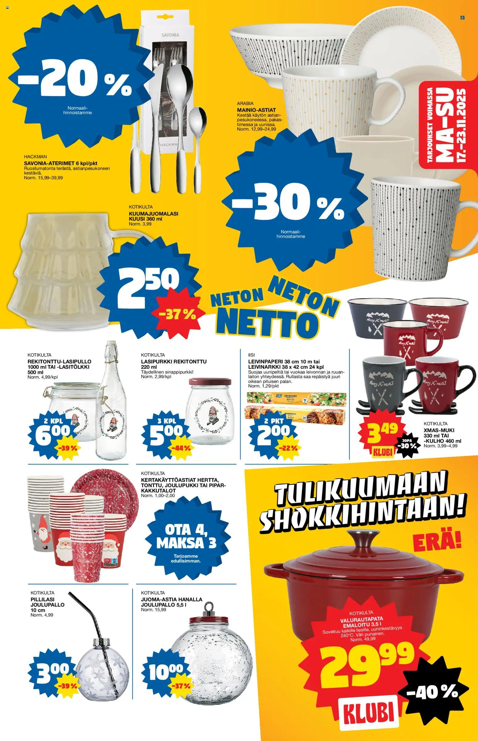 Tokmanni - Black Friday – voimassa 17.11.2025 alkaen | Sivu: 13 | Tuotteet: Leivinpaperi