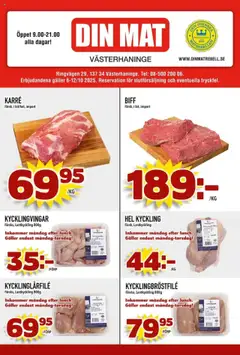 Din Mat - erbjudanden - Förhandsvisning av reklamblad från butik Din Mat aktuell från 06.10.2025