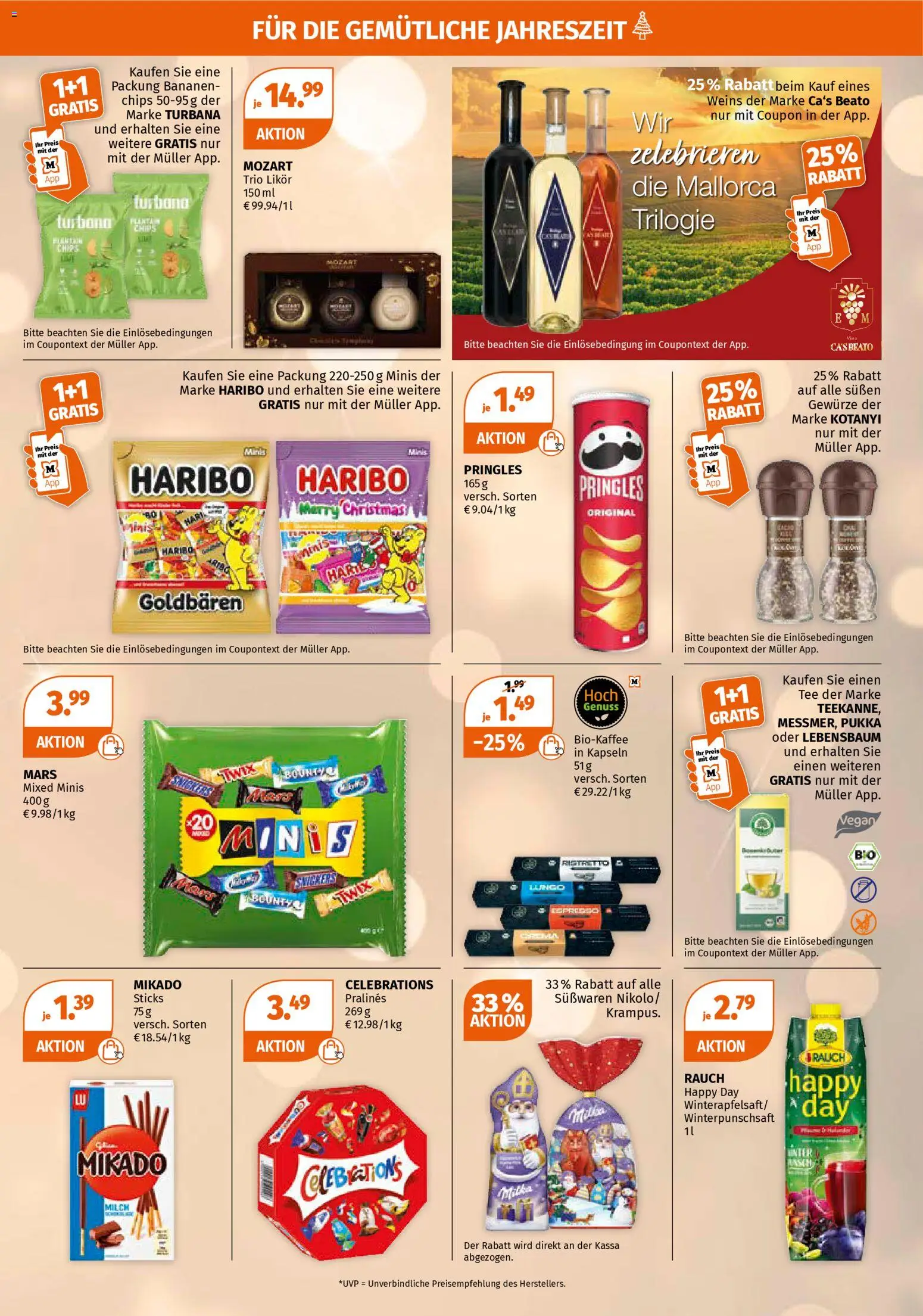 Müller Flugblatt gültig ab 01.12.2025 | Seite: 13 | Produkte: Chips, Gewürze, Milch, Bananen