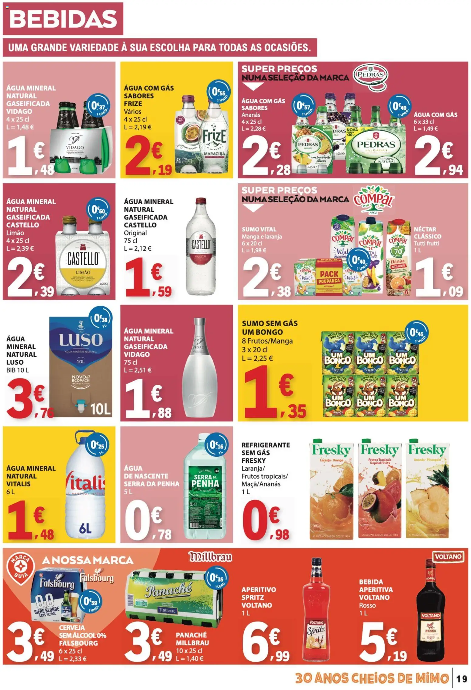 E.Leclerc folheto │ válido de 23.04.2026 | Página: 19 | Produtos: Agua, Refrigerante, Água com gás, Bebida