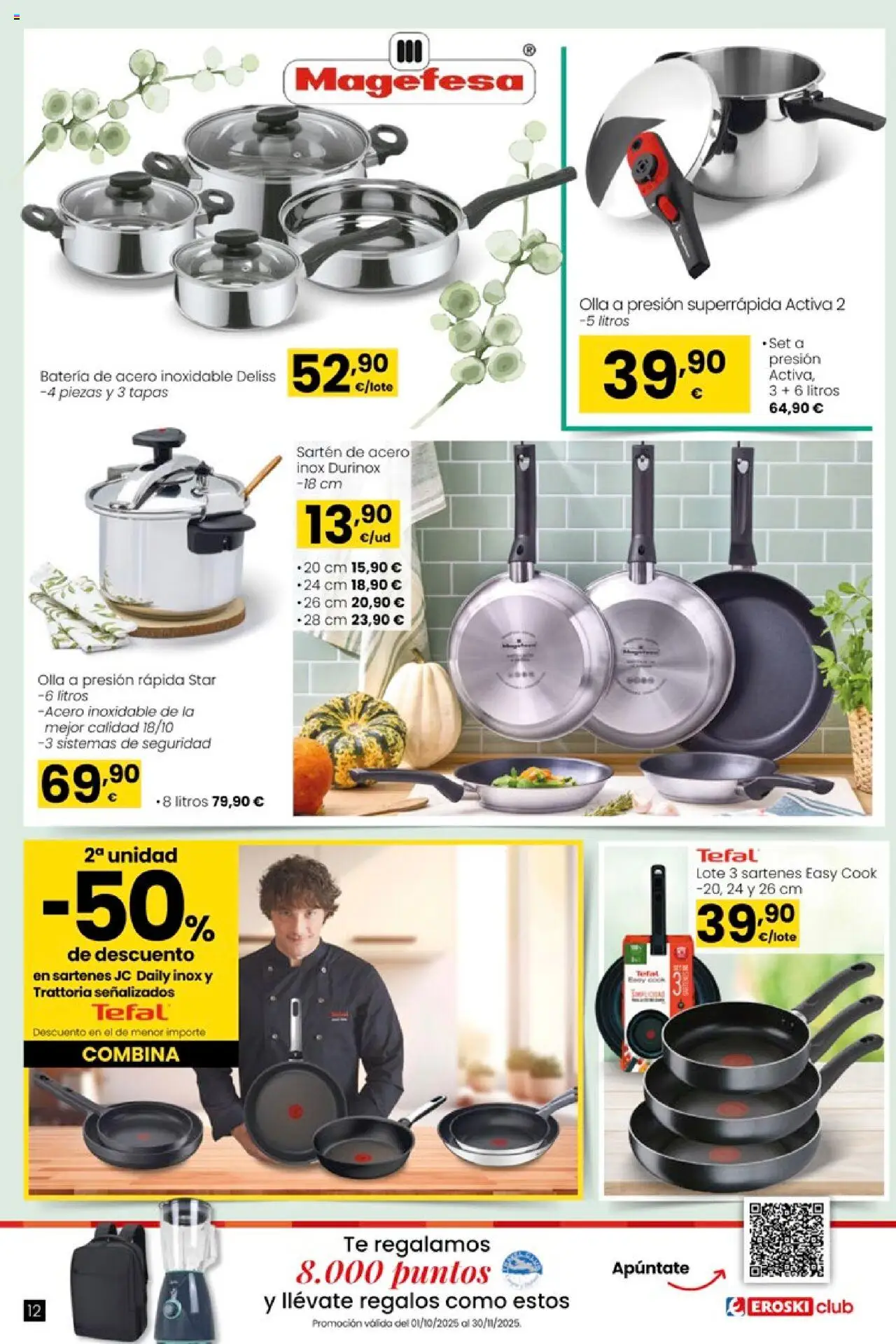 Eroski - Oh! Qué chef │ válido desde el 09.10.2025 | Página: 12 | Productos: Té, Batería