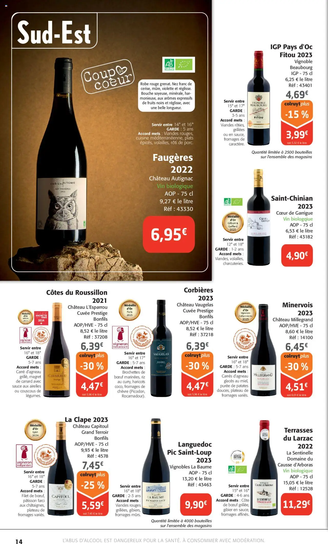  | Page: 14 | Produits: Glaces, Plateau, Couscous, Vin