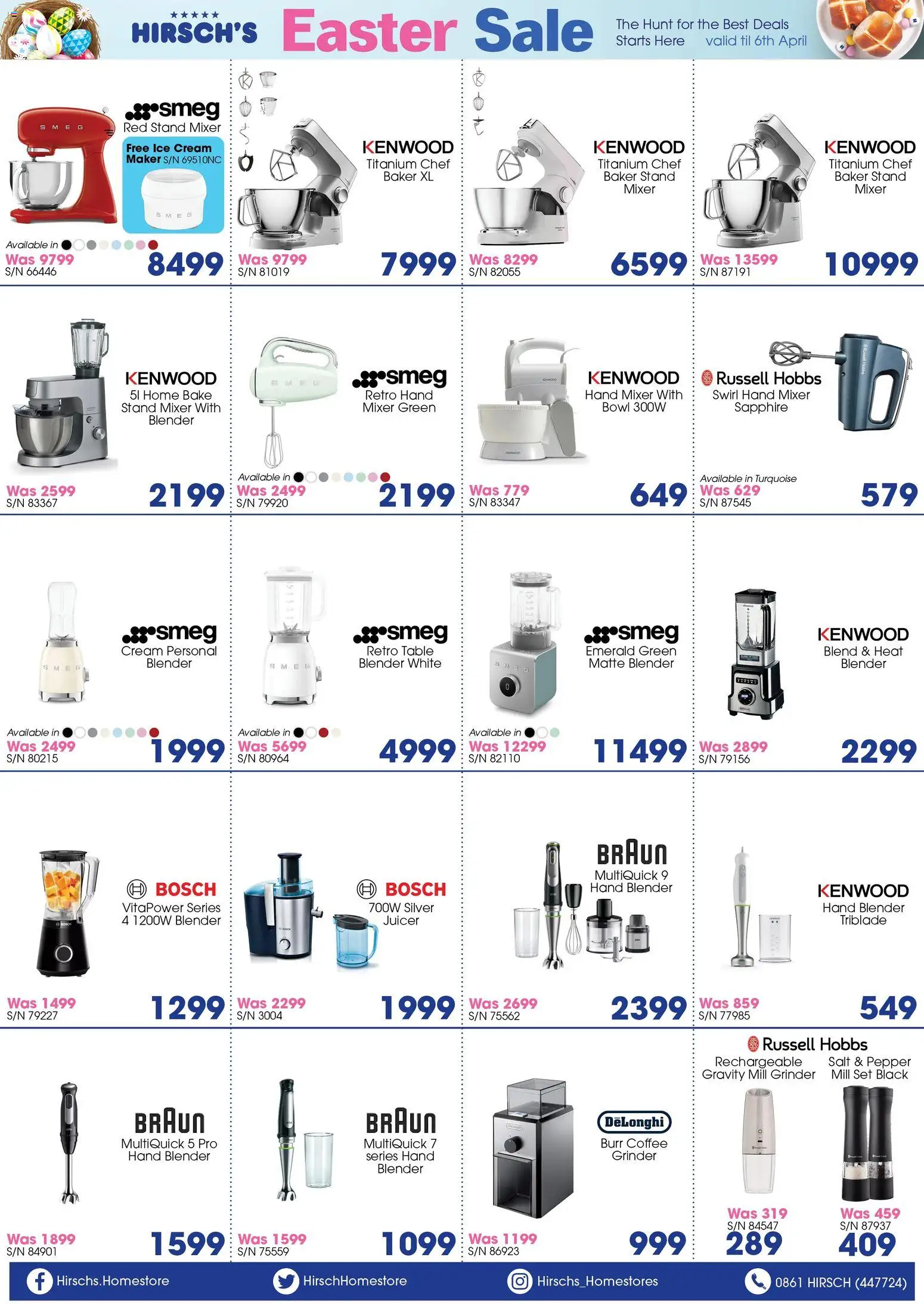 New Hirsch's catalogue – valid from 23.03.2026 | Page: 4 | Products: Grinder, Blender, Cream, Ice cream