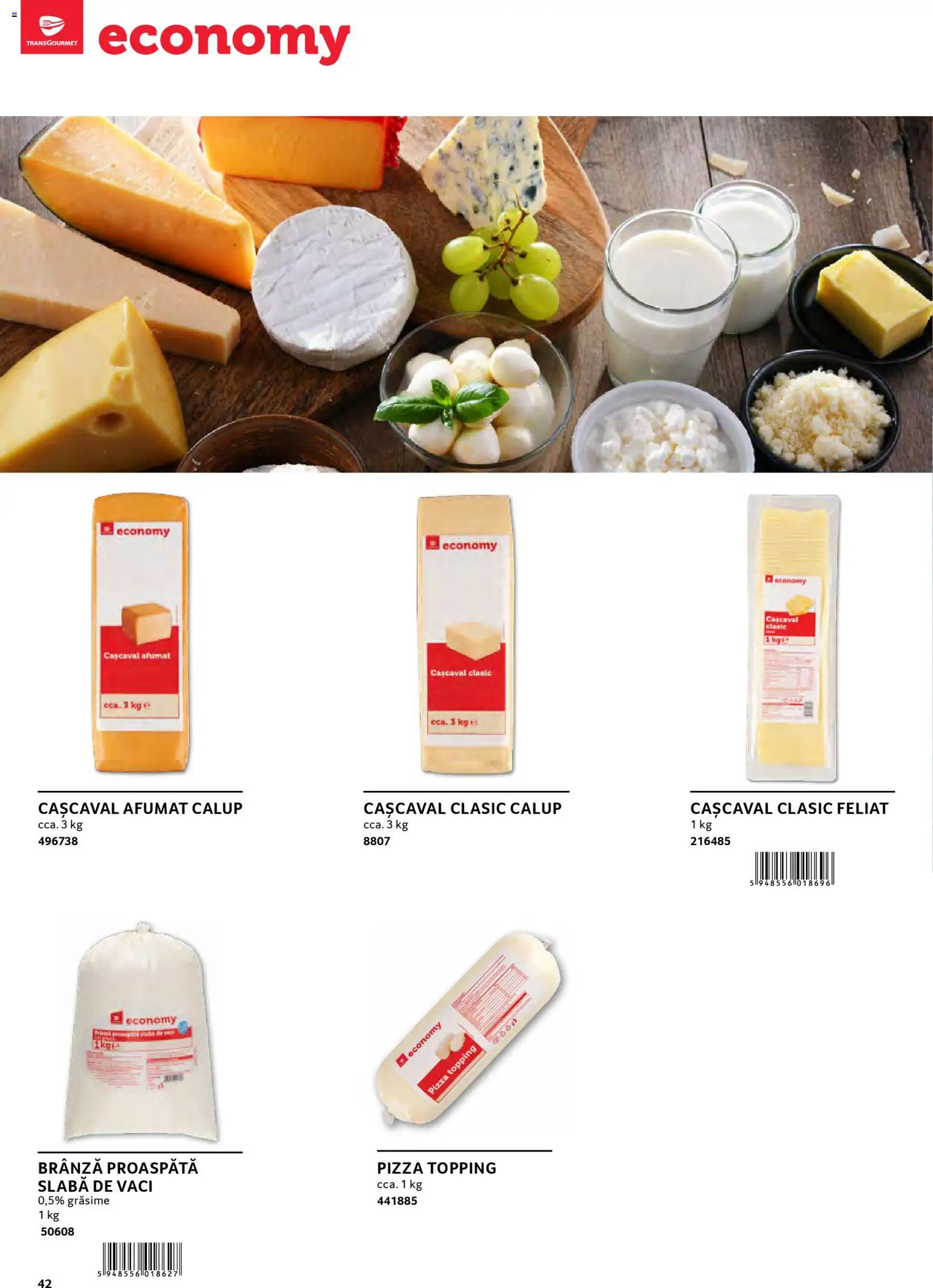 Noul catalog Selgros – valabil de la 30.01.2026 | Pagină: 42 | Produse: Cașcaval, Brânză, Pizza