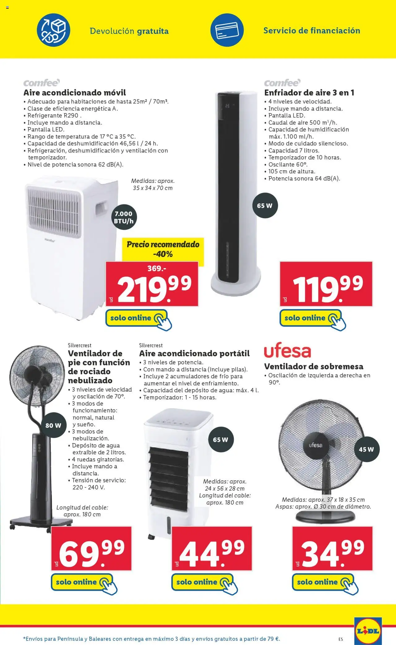 Lidl catálogo MAD │ válido desde el 09.06.2025 | Página: 55 | Productos: Cable, Aire acondicionado, Ventilador, Ventilador de pie
