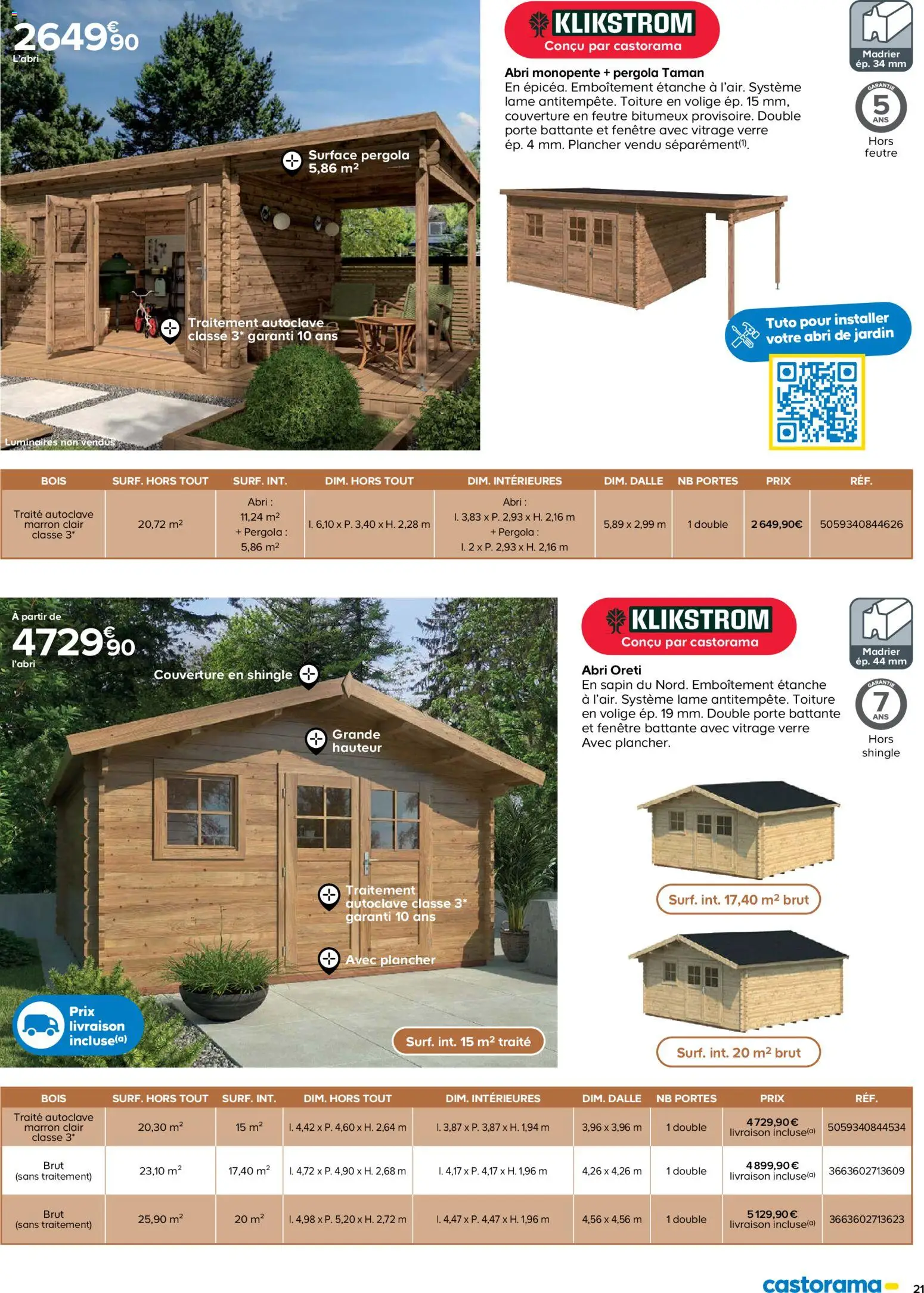 {H1} | Page: 21 | Produits: Porte, Couverture, Portes, Abri de jardin