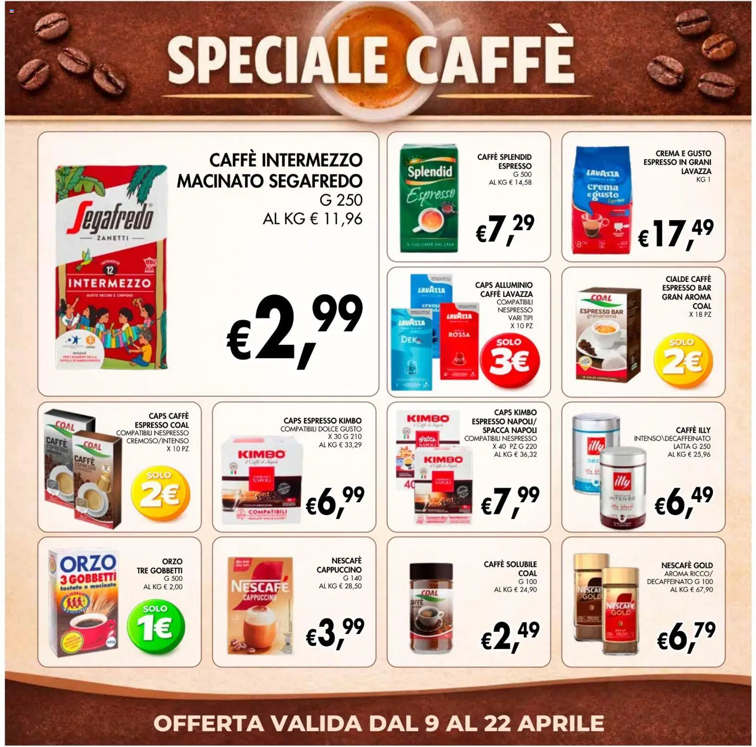 Volantino Coal del 09.04.2026 | Pagina: 18 | Prodotti: Caffè, Alluminio, Lavazza, Macinato