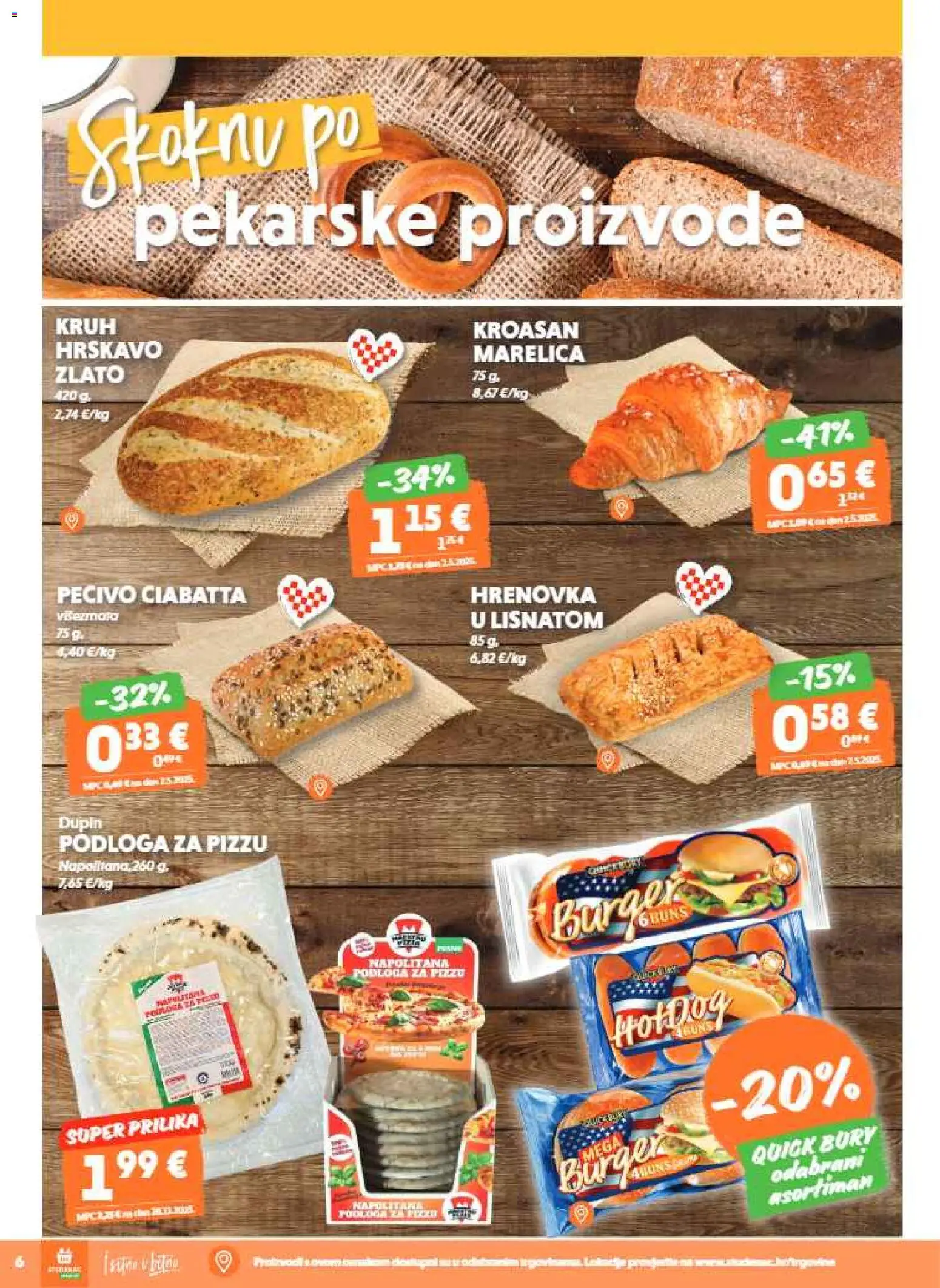 Studenac katalog | vrijedi od 04.02.2026 | Stranica: 6 | Proizvodi: Kruh, Kroasan, Pecivo