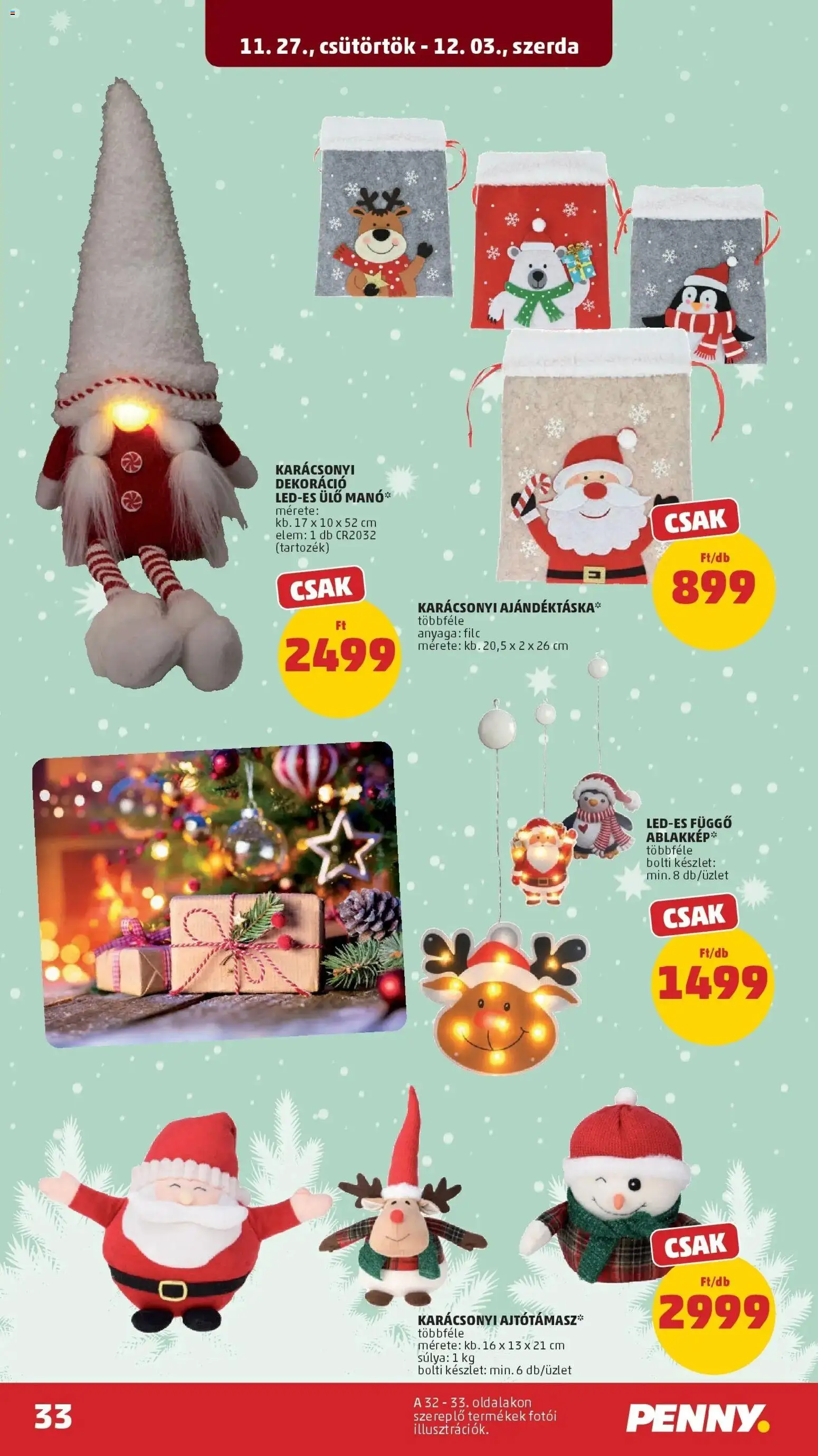 PENNY akciós ujság - amely érvényes a következő dátumtól: 26.11.2025 | Oldal: 33 | Termékek: Dekoráció