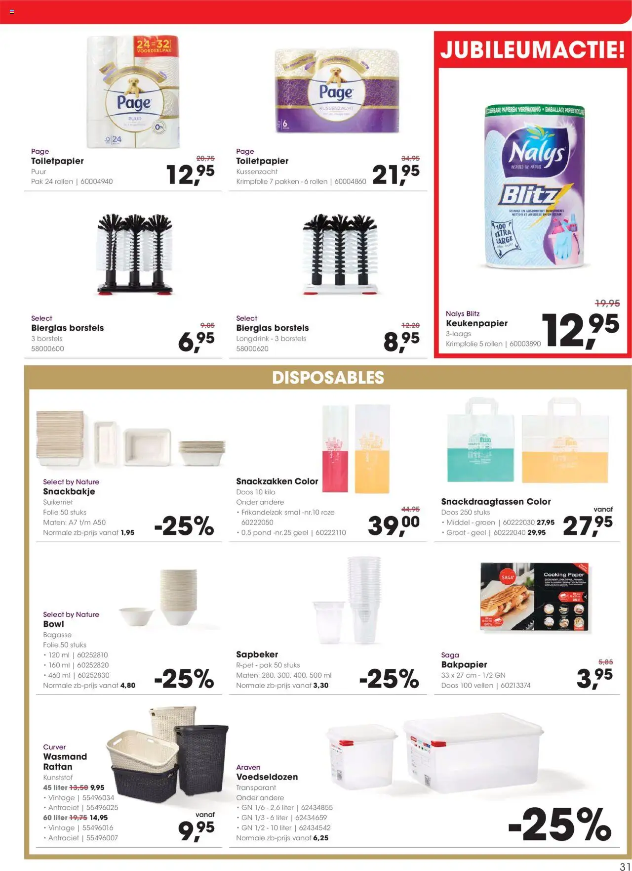  | Pagina: 31 | Producten: Keukenpapier, Papier, Borstels, Toiletpapier