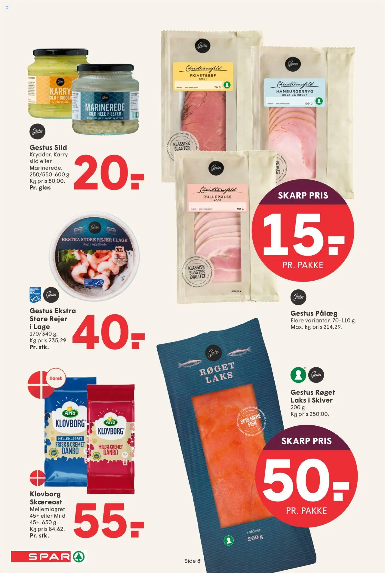 Spar tilbudsavis – gyldig fra 12.09.2025 | Side: 8 | Produkter: Karry, Pålæg, Sild, Rejer