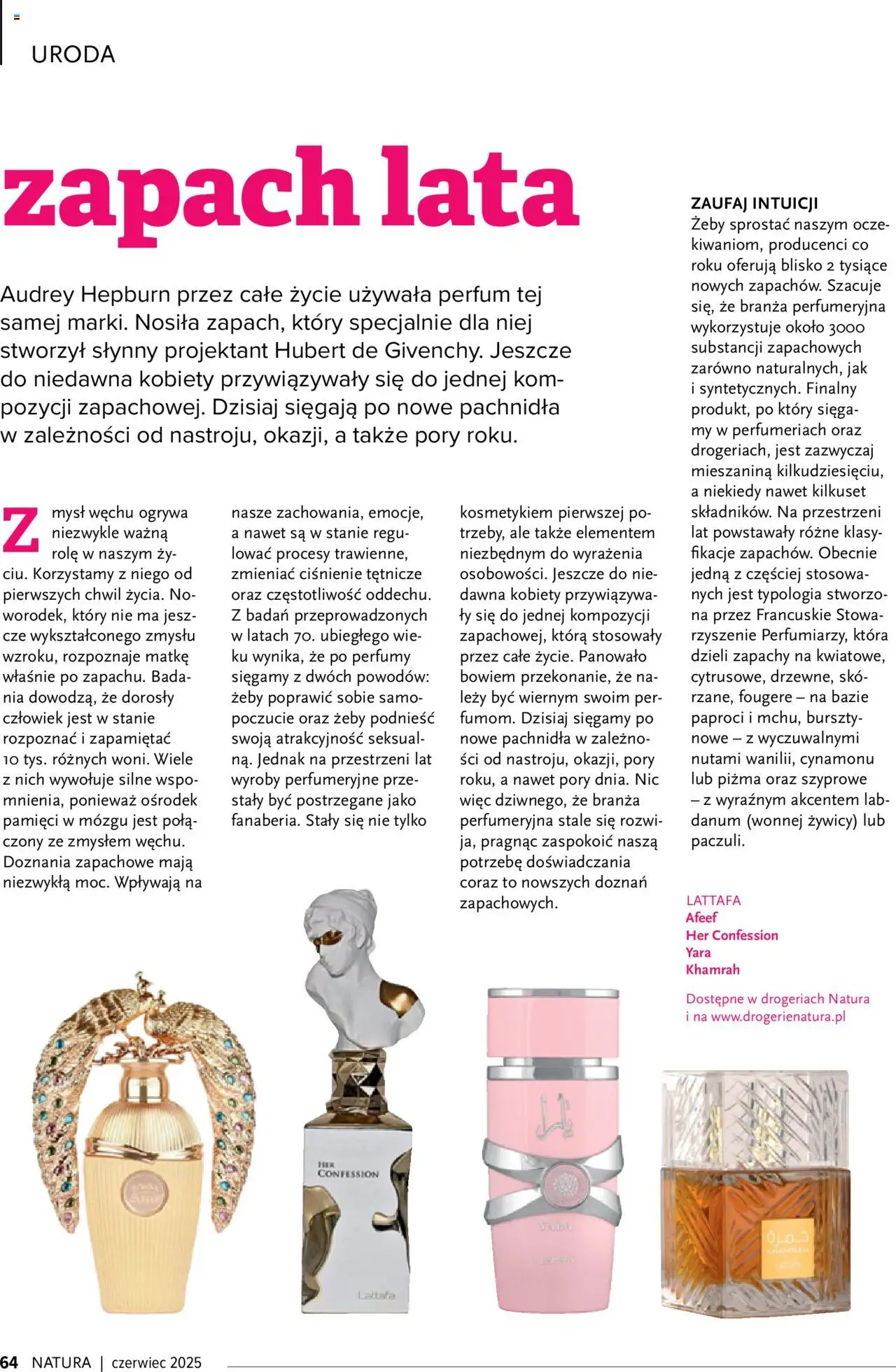 Drogerie Natura Gazetka - Magazyn Klubu Natura 06 od 01.06.2025 | Strona: 64 | Produkty: Perfumy, Zapach