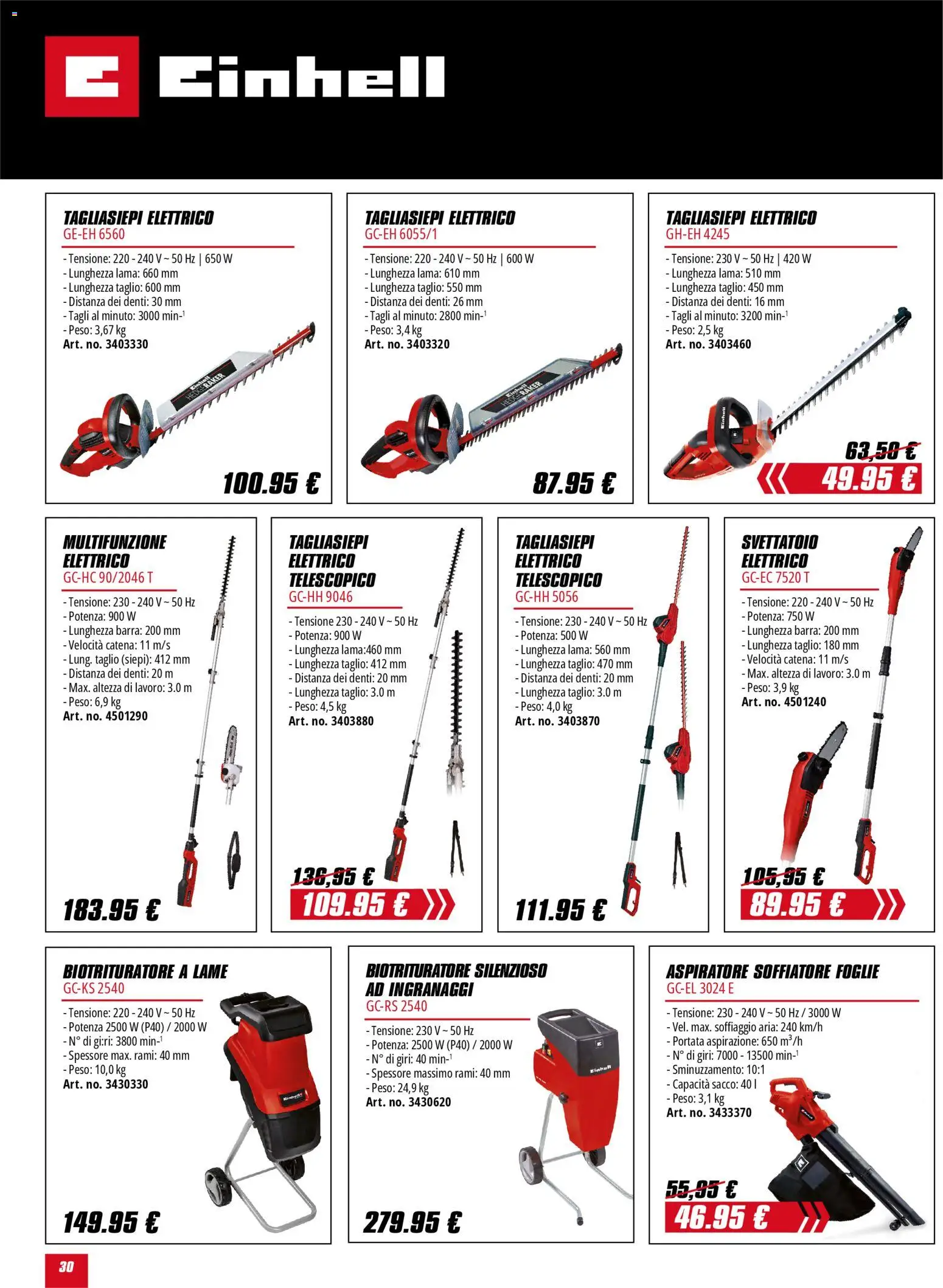 Volantino Einhell del 02.02.2026 | Pagina: 30 | Prodotti: Tagliasiepi