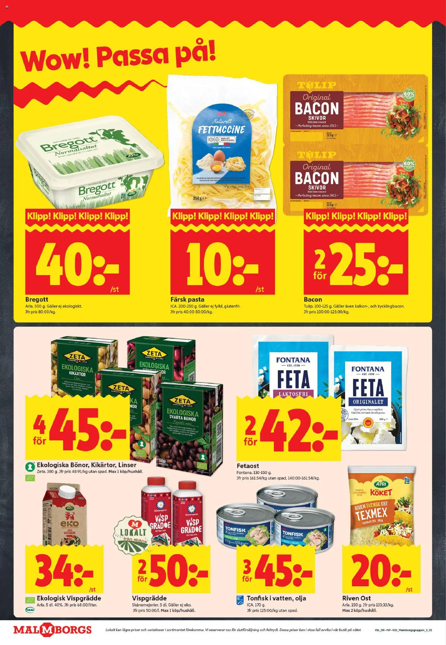 ICA Kvantum reklamblad aktuell från 13.04.2026 | Sida: 2 | Produkter: Linser, Svarta bönor, Bacon, Tonfisk