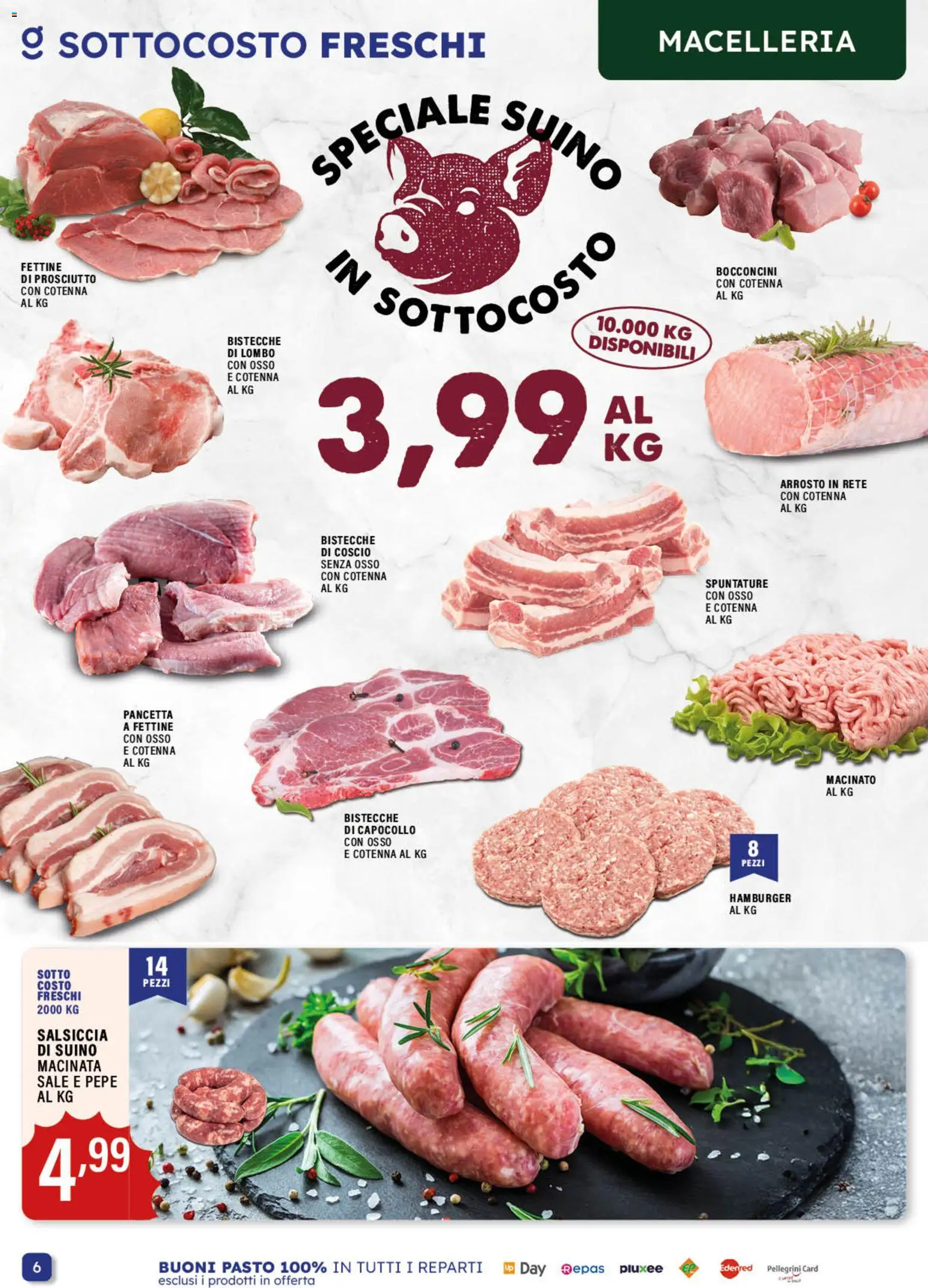 Volantino GECOP del 09.03.2026 | Pagina: 6 | Prodotti: Arrosto, Pepe, Salsiccia, Macinato