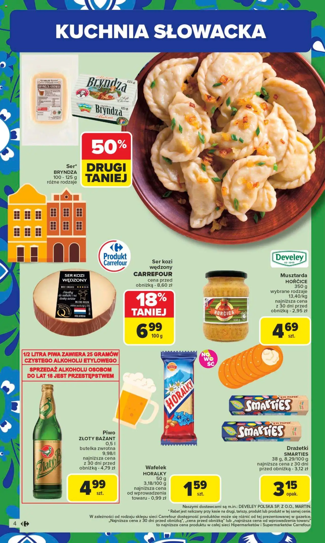 Carrefour Gazetka - Kuchnia słowiańska od 04.08.2025 | Strona: 4 | Produkty: Ser kozi, Musztarda, Bryndza, Mleko