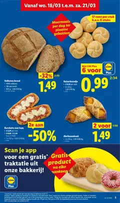 Barchetta met ham, € 2,29 per stuk, b.a.v. 2 stuks, 2 x 200 g - Voorbeeld van een folder van Lidl, geldig van 18.03.2026 | Pagina: 3