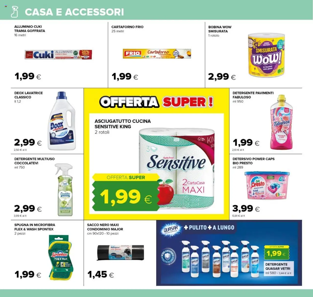 Volantino Oasi del 25.09.2025 | Pagina: 18 | Prodotti: Spugna, Lavatrice, Alluminio, Bagno