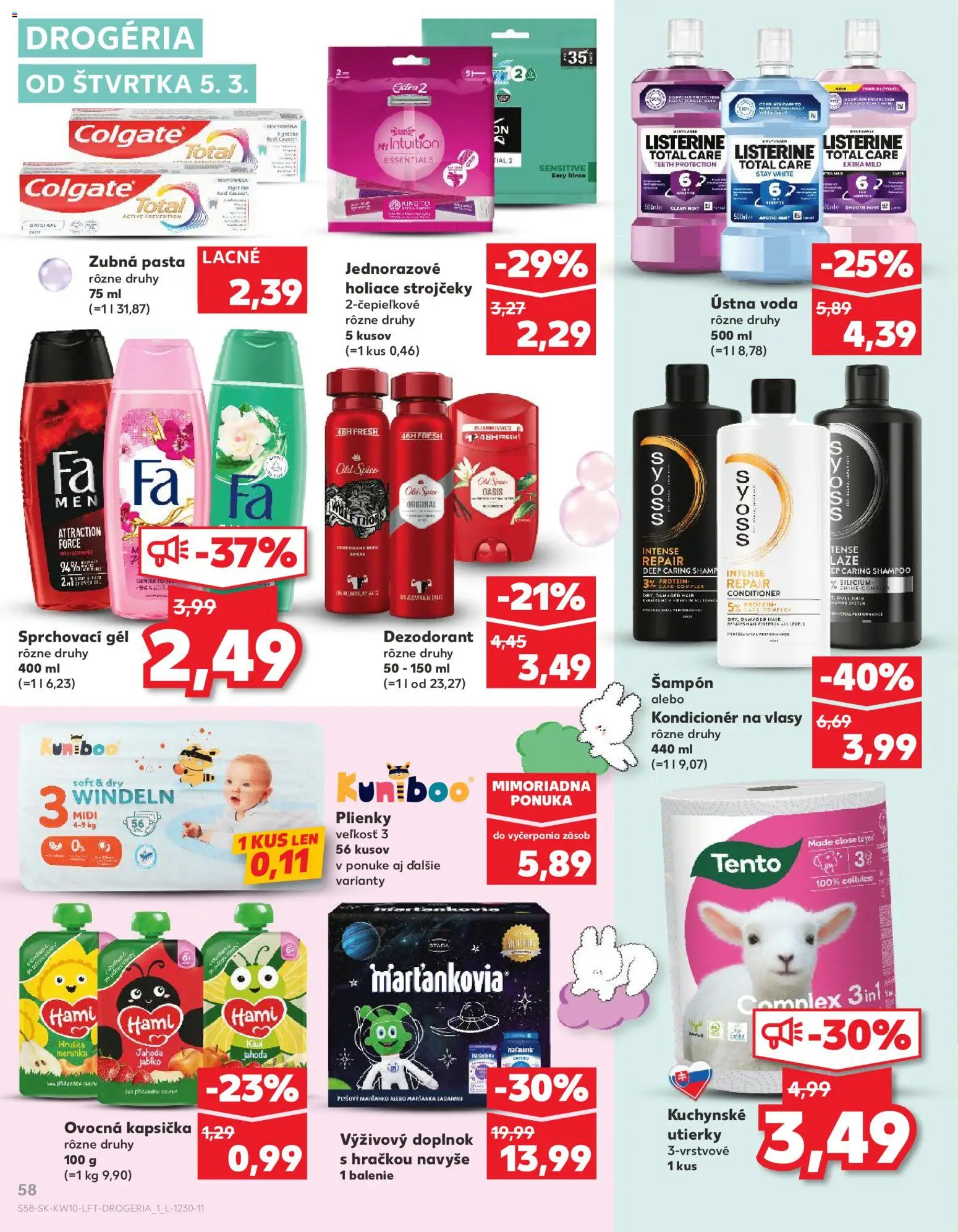 Kaufland SK akciós ujság - amely érvényes a következő dátumtól: 05.03.2026 | Oldal: 58