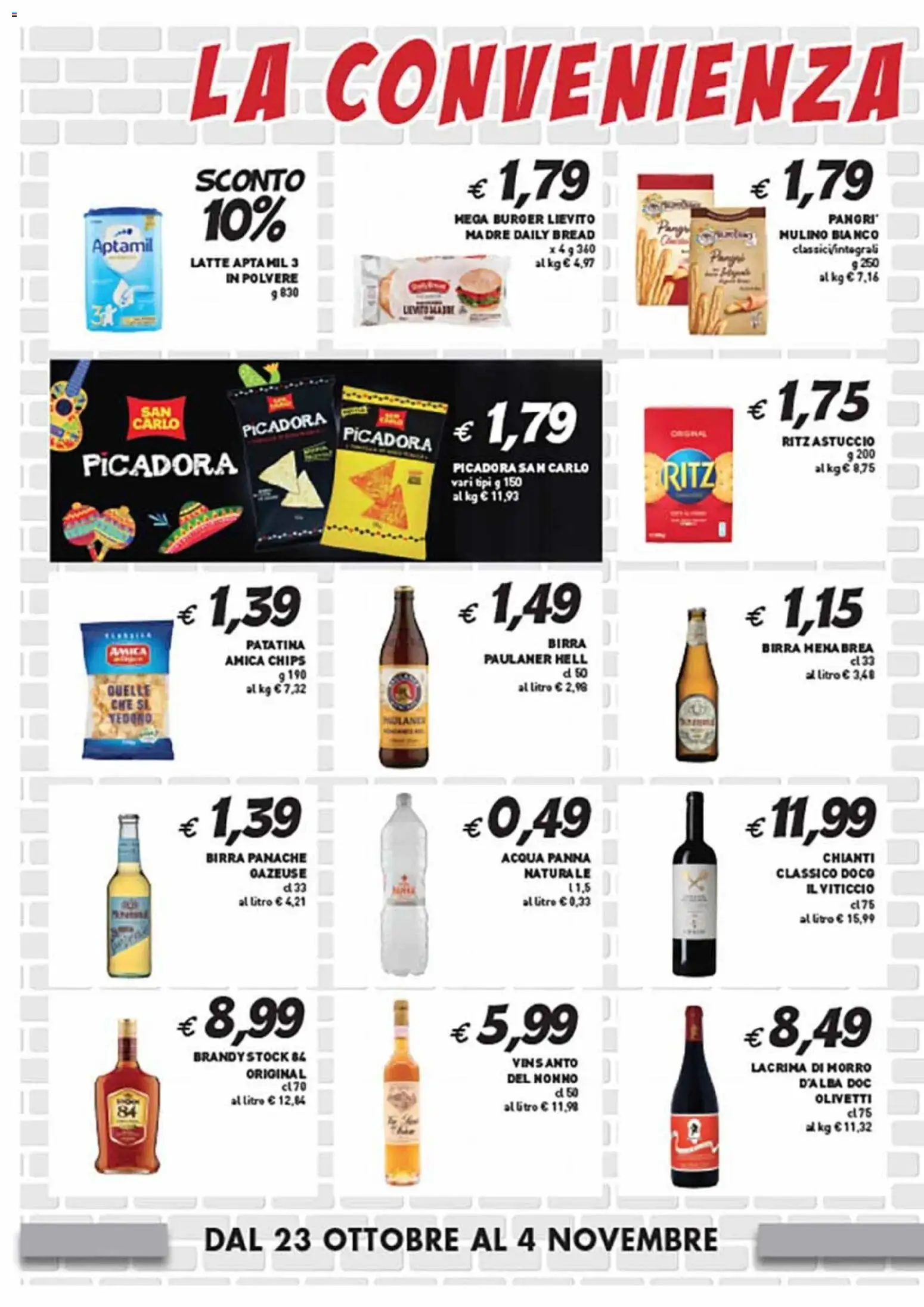 Volantino Coal del 23.10.2025 | Pagina: 6 | Prodotti: Acqua Panna, Latte, Astuccio, Brandy