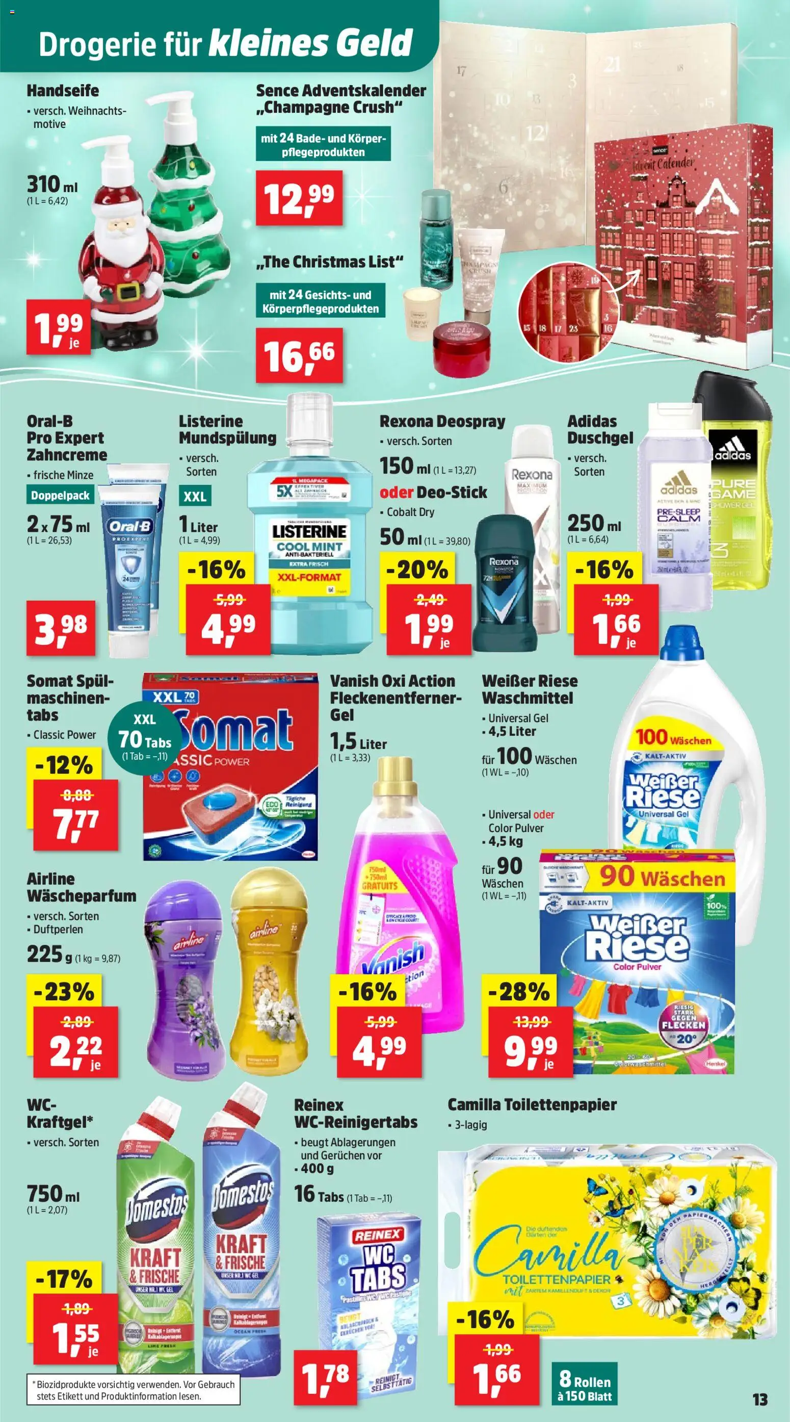 Thomas Philipps Prospekt – gültig ab 03.11.2025 | Seite: 21 | Produkte: Duschgel, Waschmittel, Deospray, Toilettenpapier