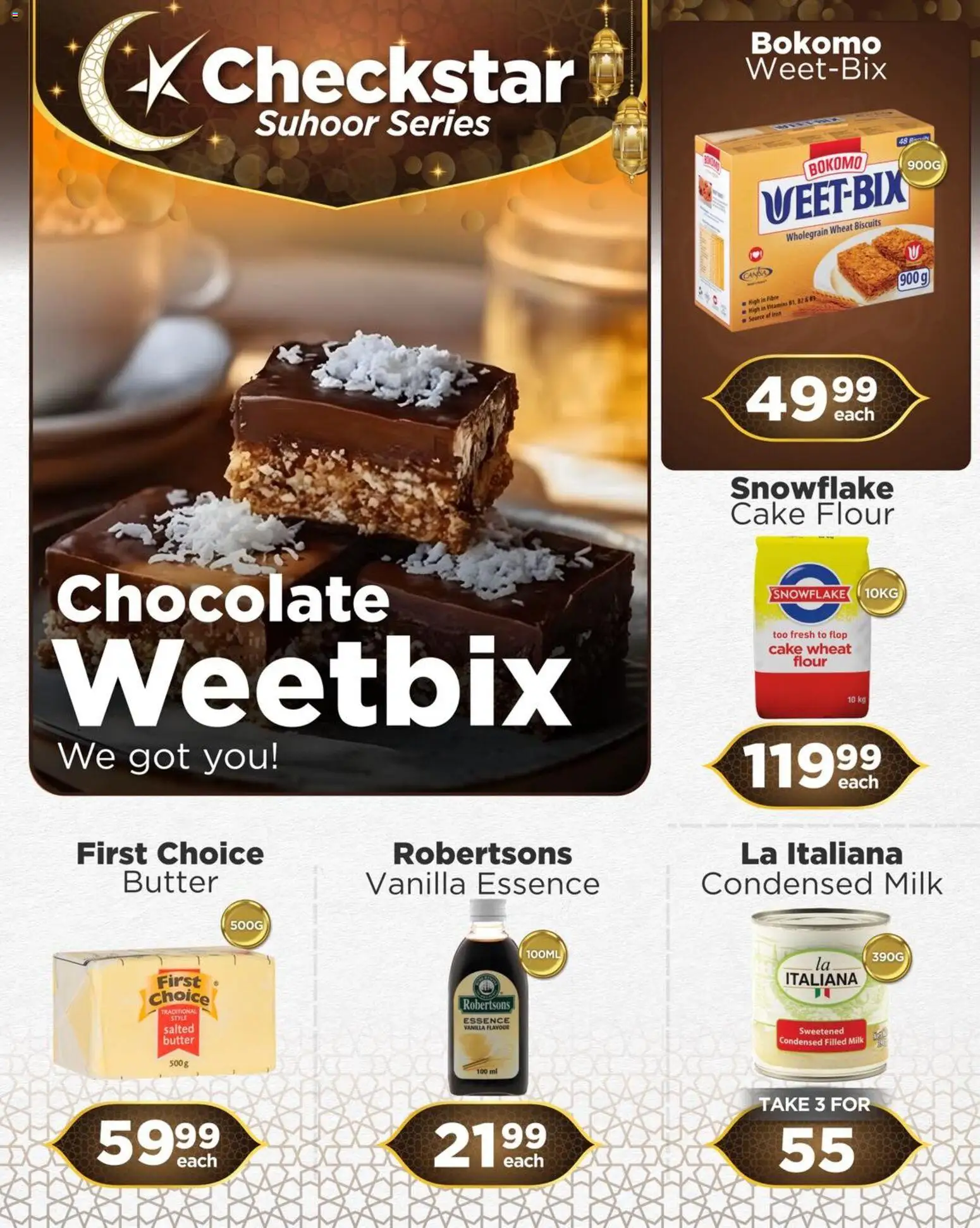 New Check Star catalogue – valid from 24.02.2026 | Page: 1 | Products: Flour, Vitamins, Milk, Condensed milk
