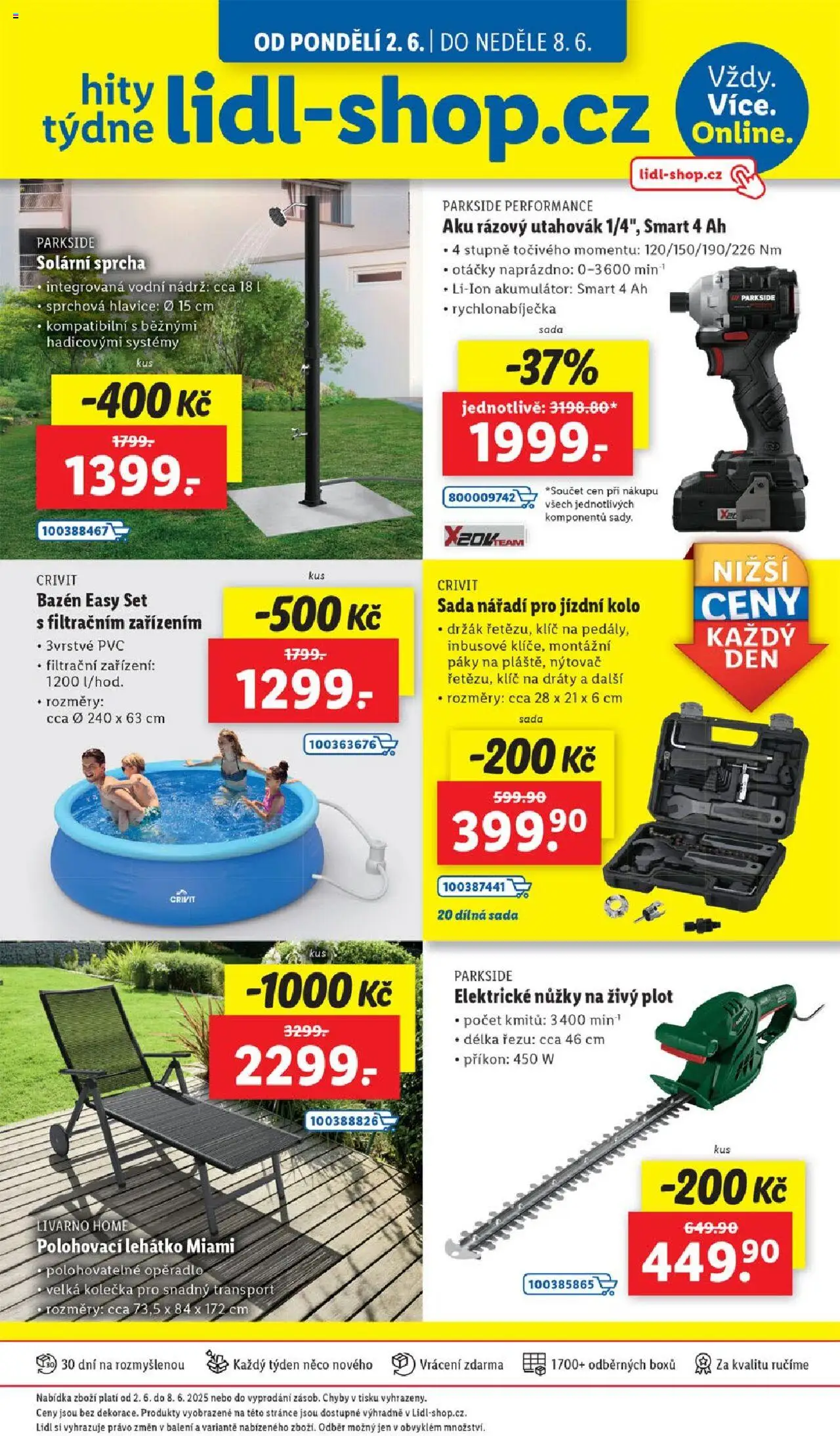 Lidl leták od 02.06.2025 | Strana: 35 | Produkty: Sprchová hlavice, Parkside, Nůžky, Bazén