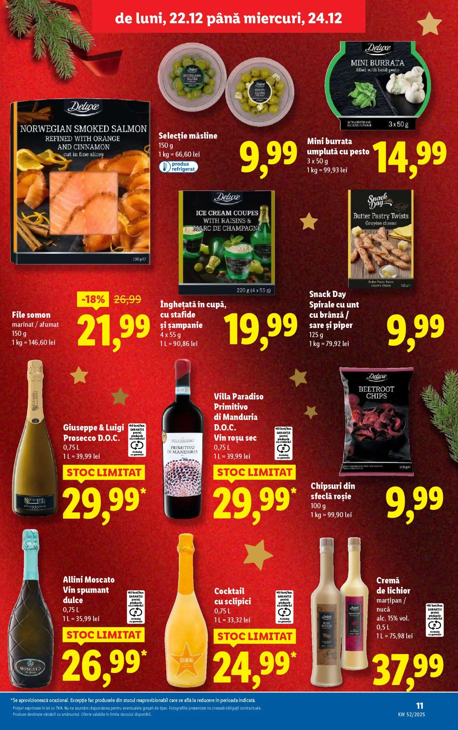 Noul catalog Lidl – valabil de la 22.12.2025 | Pagină: 11 | Produse: Çift taraflı üst, Măsline, Înghețată, Sfeclă